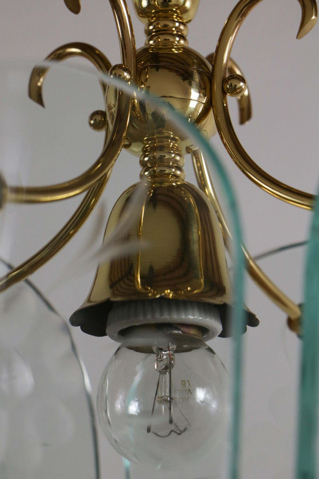 Lighting Italian Mid Century Lantern Or Pendant Lamp Attributed To Luigi Brusotti, 1940s photo
