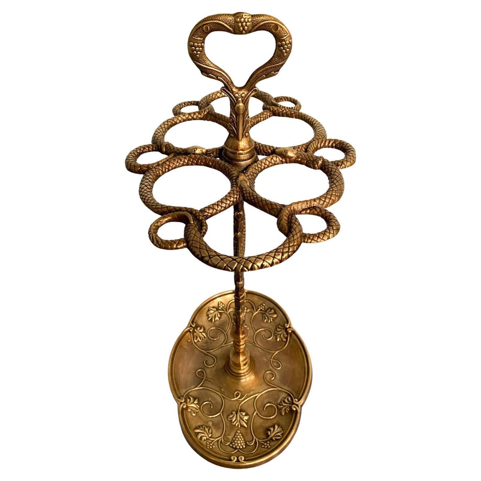 Italian Art Nouveau Liberty Brass Umbrella Stand, 1930s