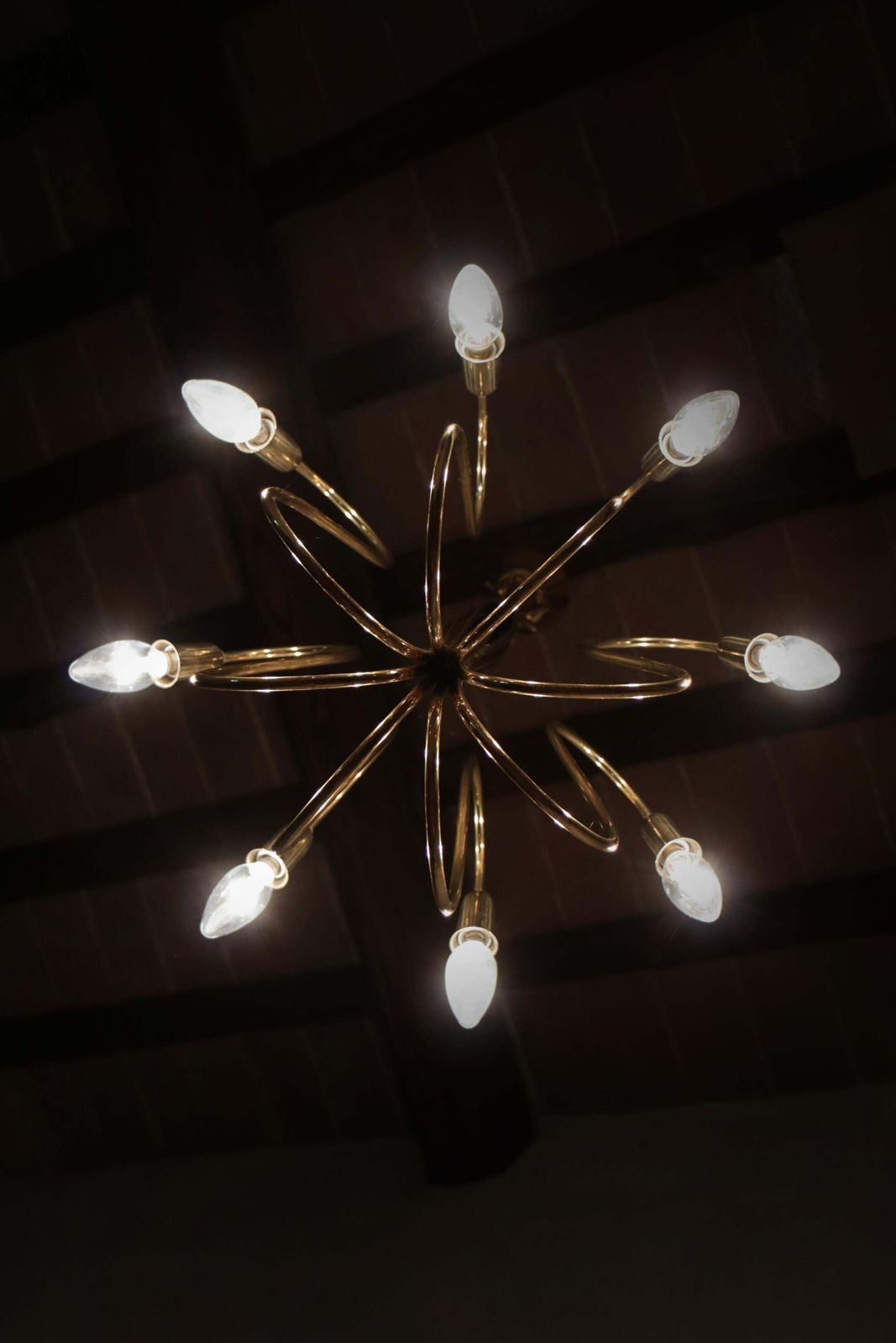 photo vintage Austrian Mid Century Octopus Chandelier Attributed To J.T. Kalmar, 1950s