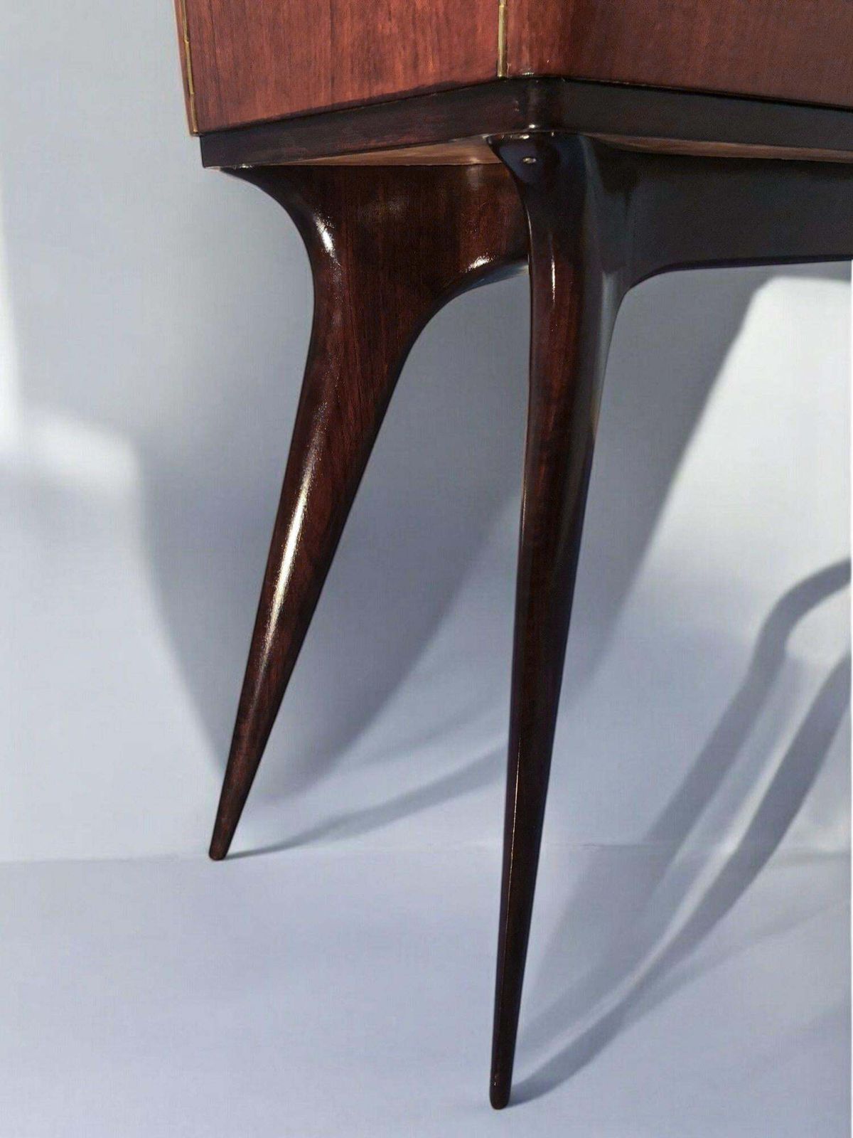 Italian Mid Century Center Parchment Bar Sideboard Attributed To Ulrich , 1950s photo 8760.0
