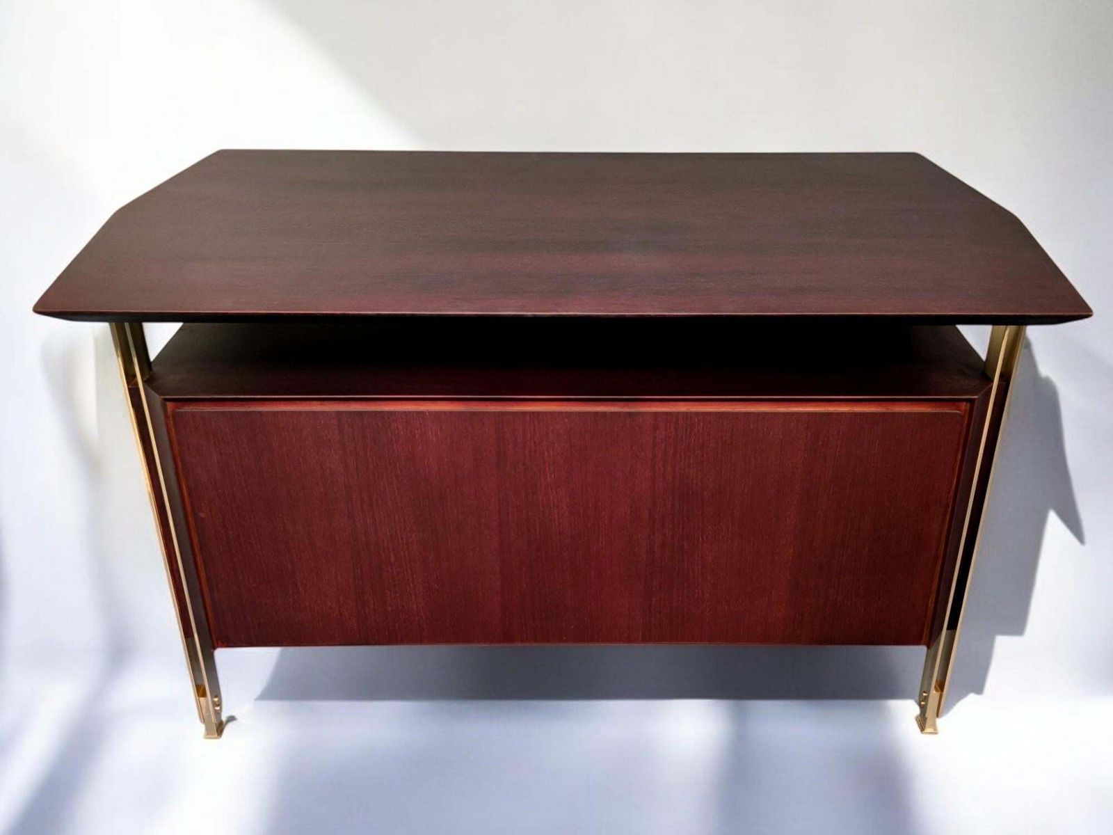 photo vinterior Italian Mid Century Modern Executive Table Desk By Vittorio Dassi, 1960s