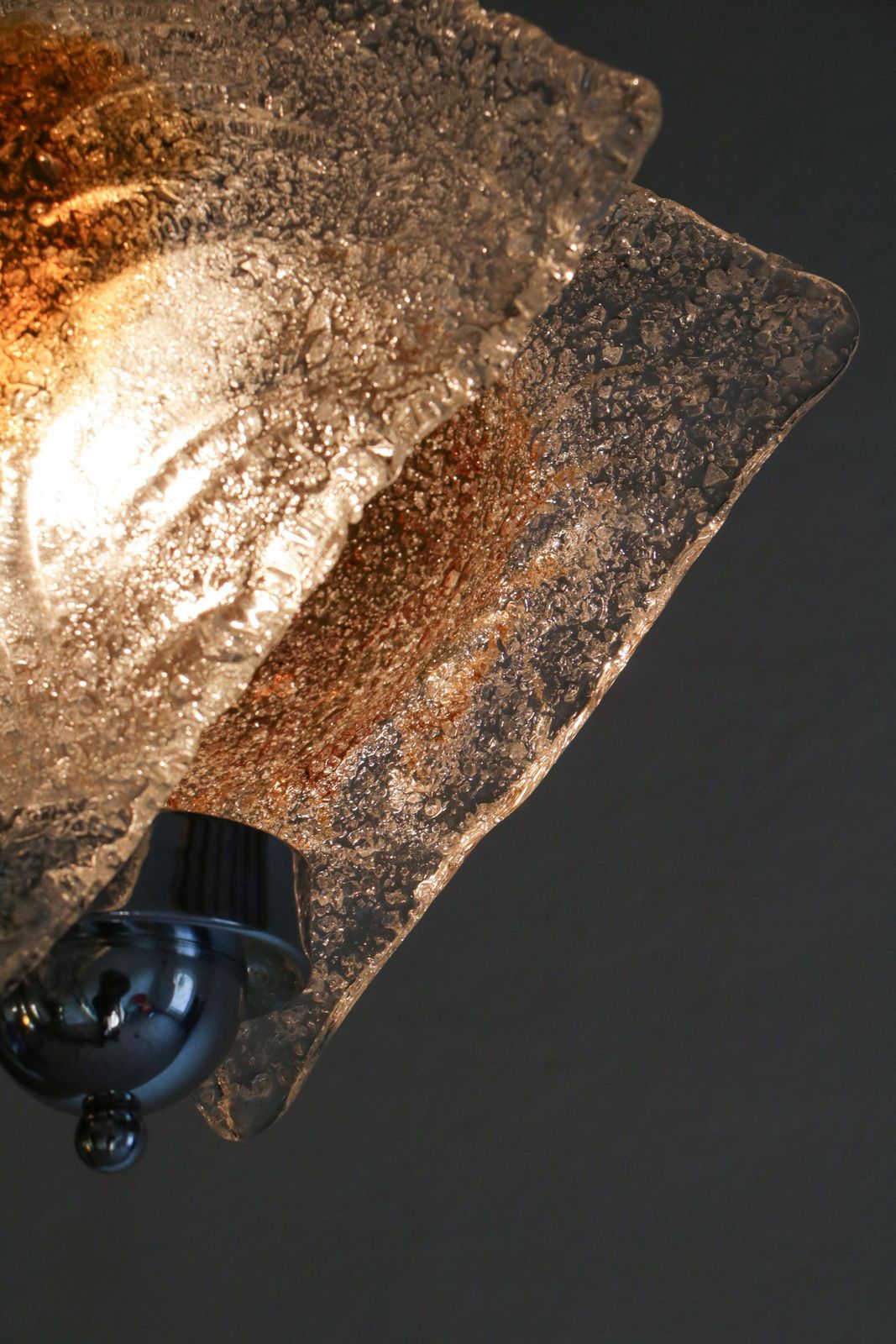 photo vintage Italian Mid Century Murano Glass Pendant Lamp Per Mazzega, 1970s