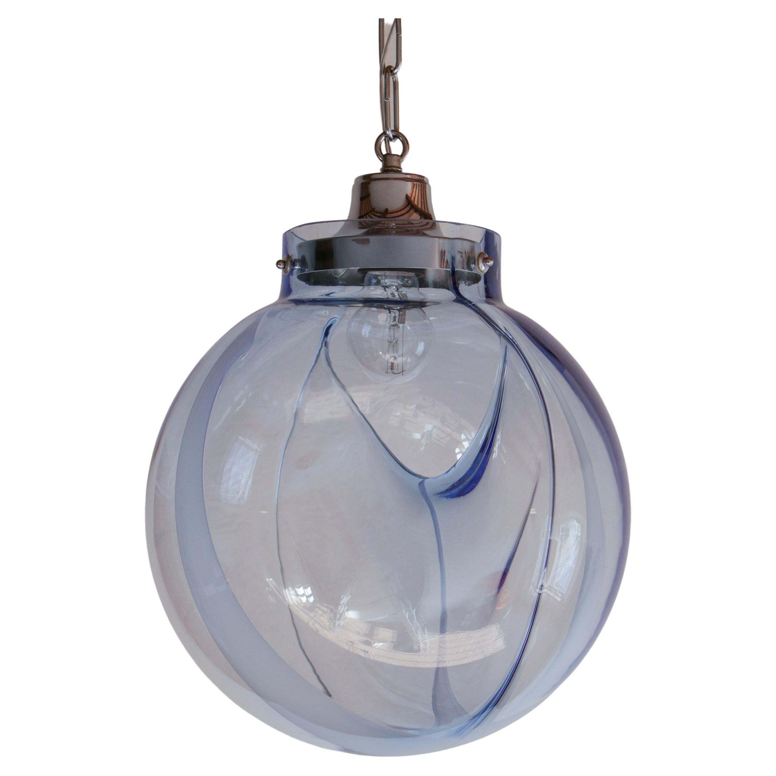 Italian Mid Century Murano Ball Glass Pendant Lamp By Toni Zuccheri, 1960s photo furniture