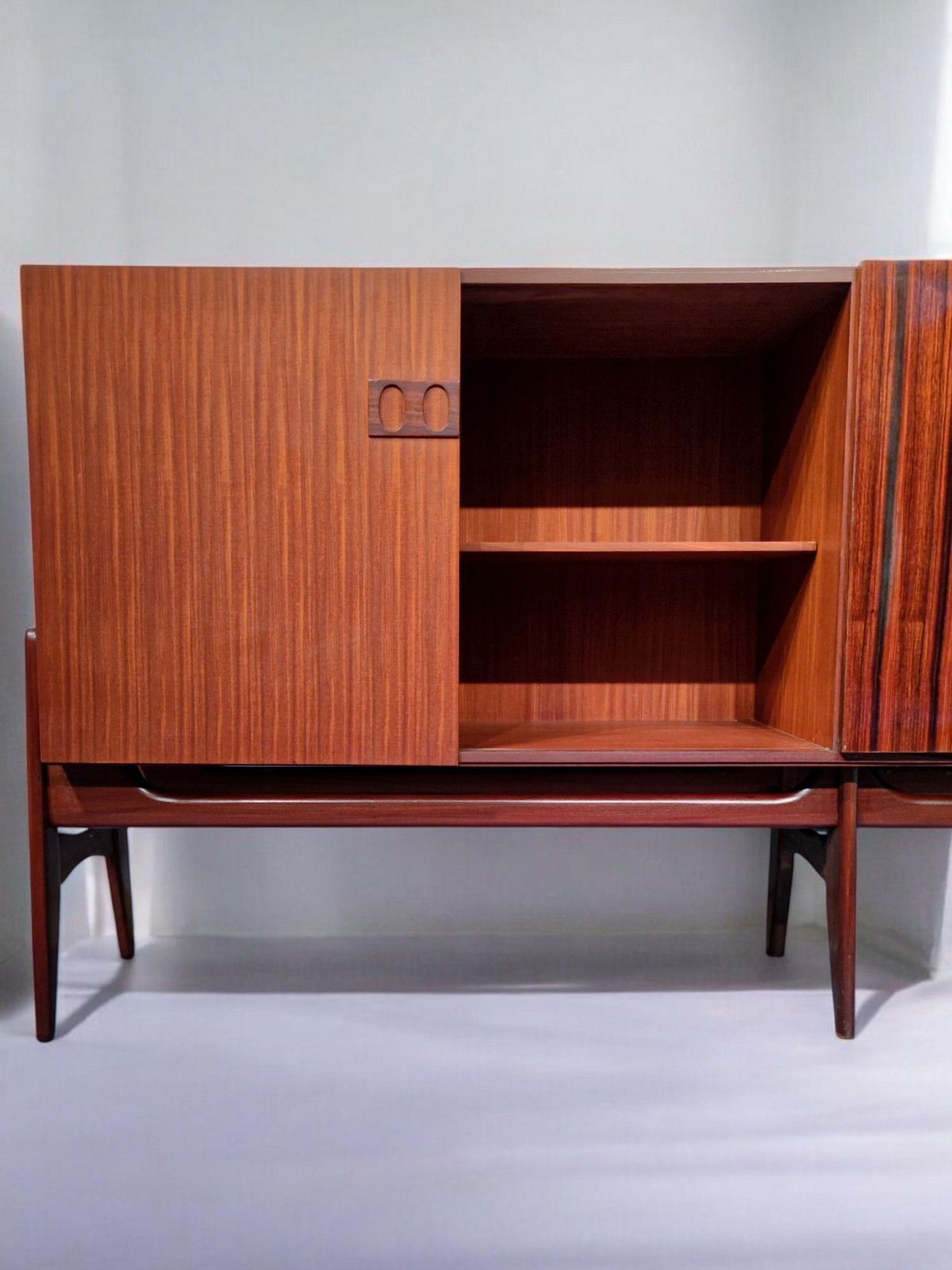 Furniture Italian Mid Century Modern Teak Sideboard By Fratelli Proserpio, 1960s photo