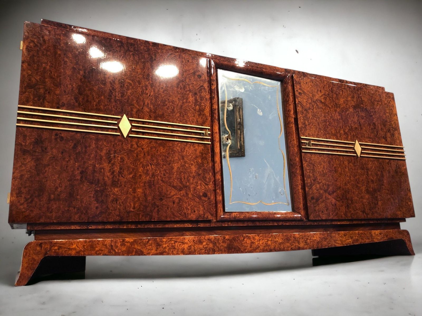 French Art Deco Thuya Sideboard, 1940s photo for sale