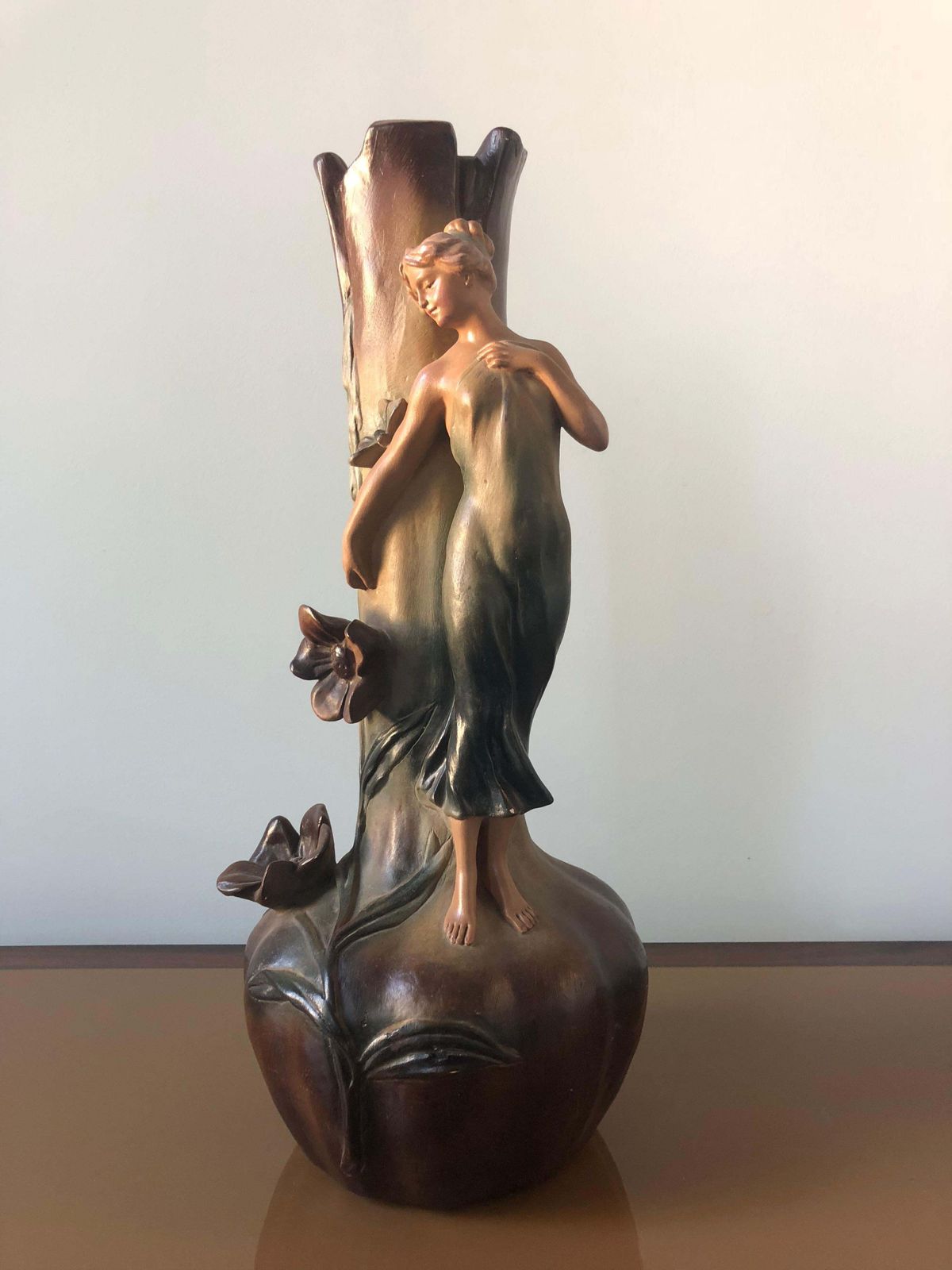 French Art Nouveau Pair Of Large Terracotta Vases, Circa 1910 photo Home Decor