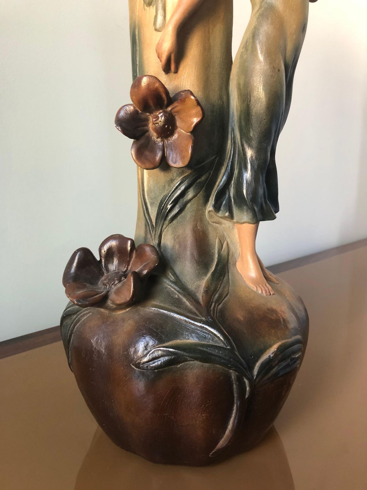 French Art Nouveau Pair Of Large Terracotta Vases, Circa 1910 photo vinterior