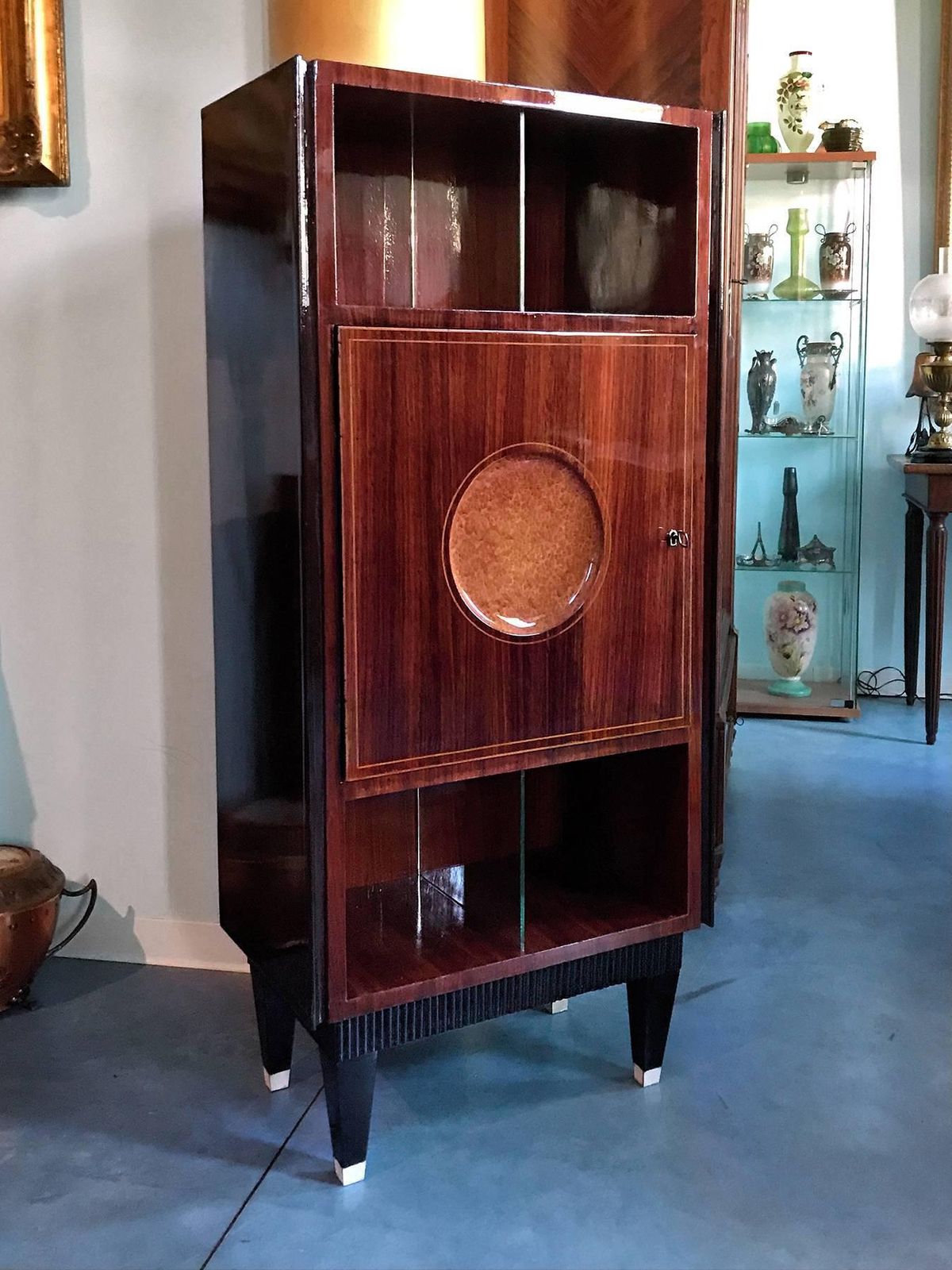 Italian Mid Century Sideboard With Secretaire Attributed To Paolo Buffa, 1950s photo vintage