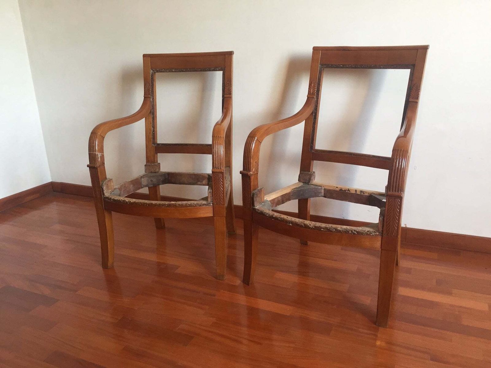 Two French Empire Armchairs, 19th Century