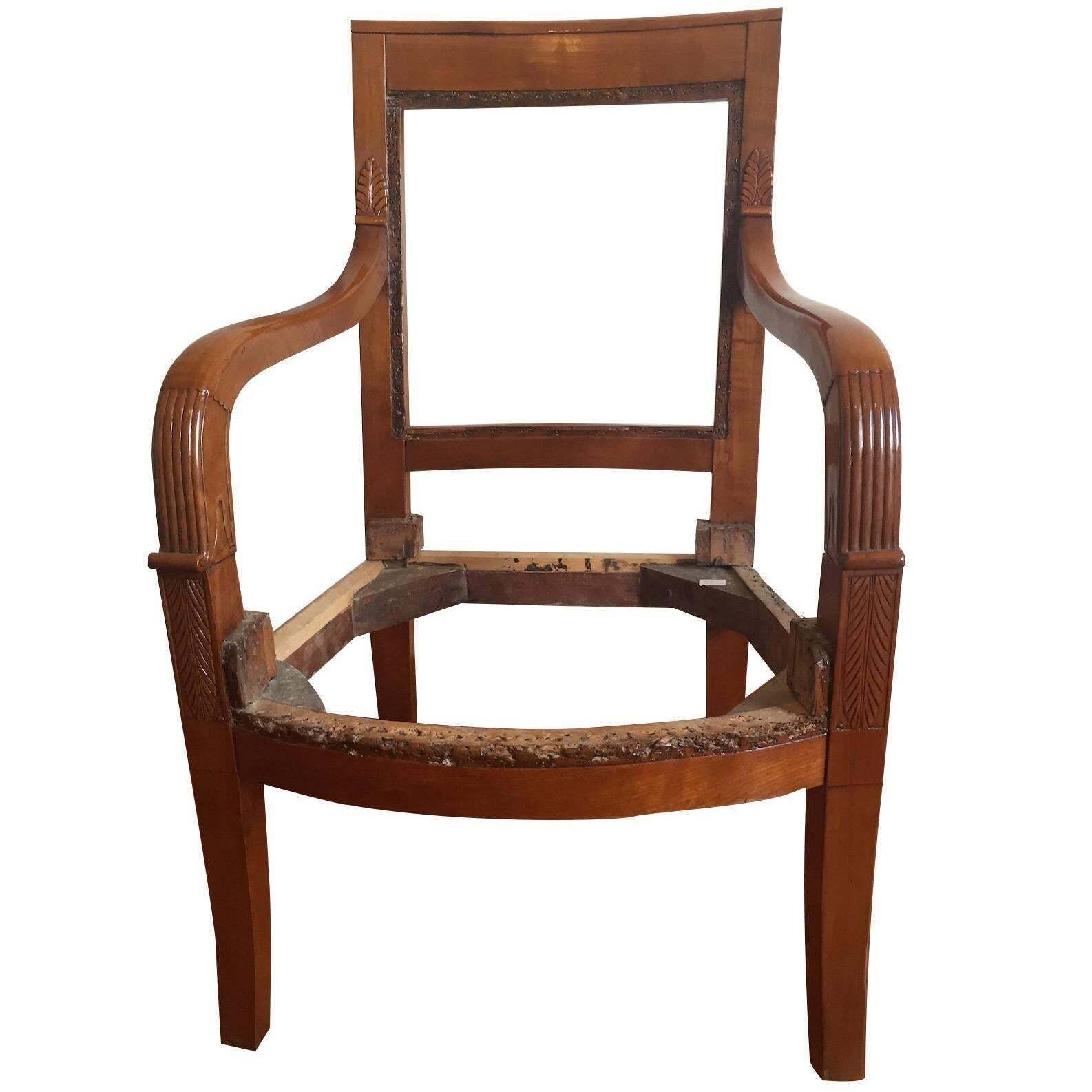 Two French Empire Armchairs, 19th Century photo furniture