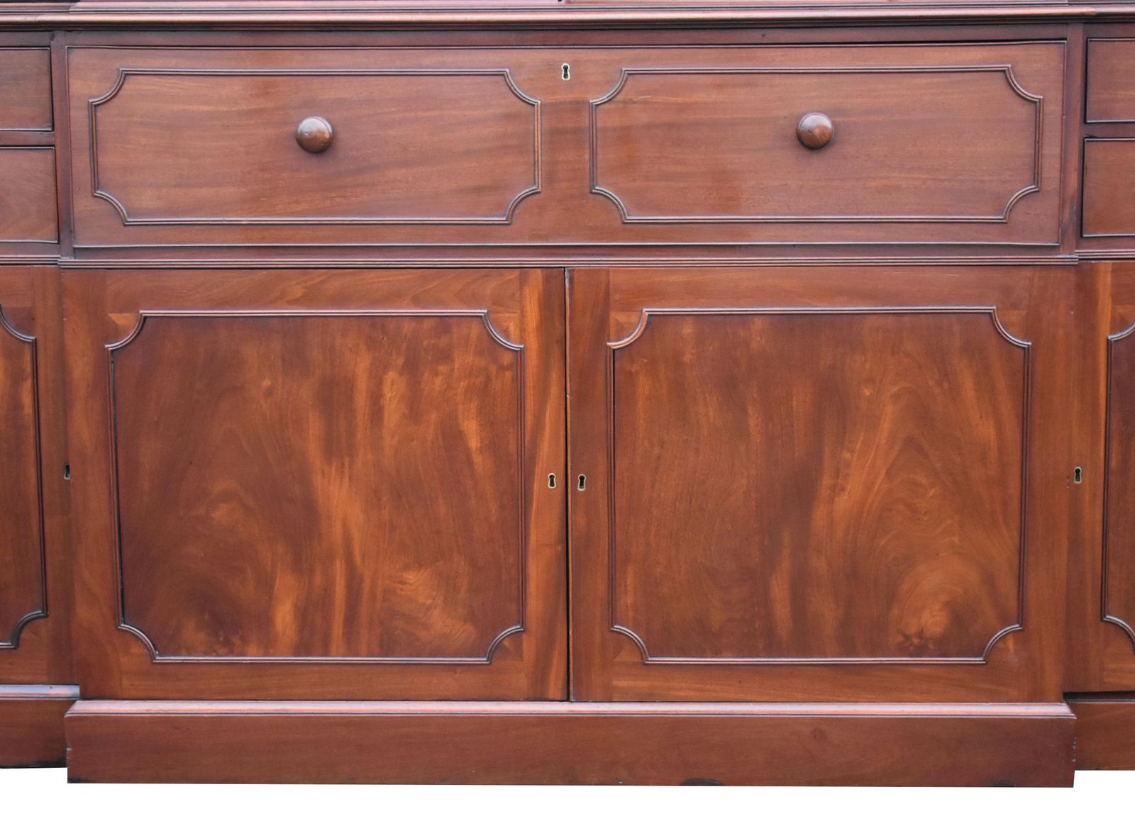 English George III Mahogany Secretaire Breakfront Bookcase photo 12745.0