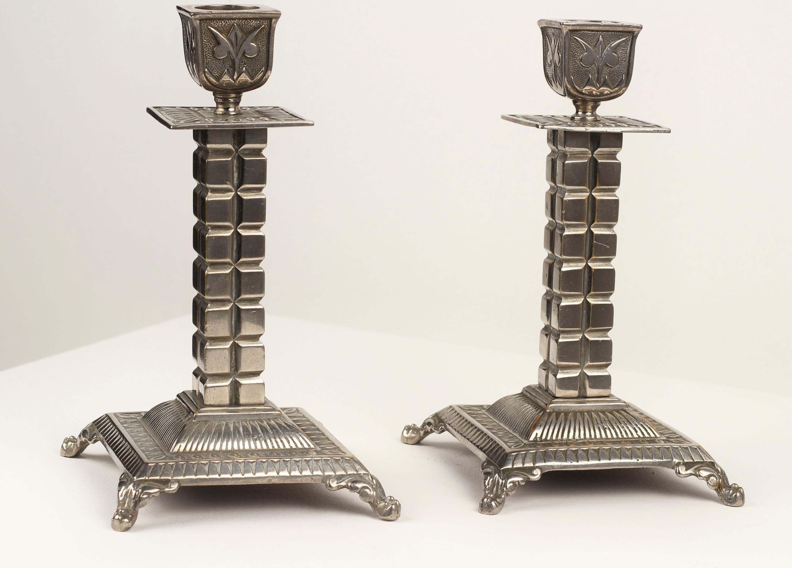photo furniture Silver Plated Candlesticks By William Tonks And Sons, Late 19th Century