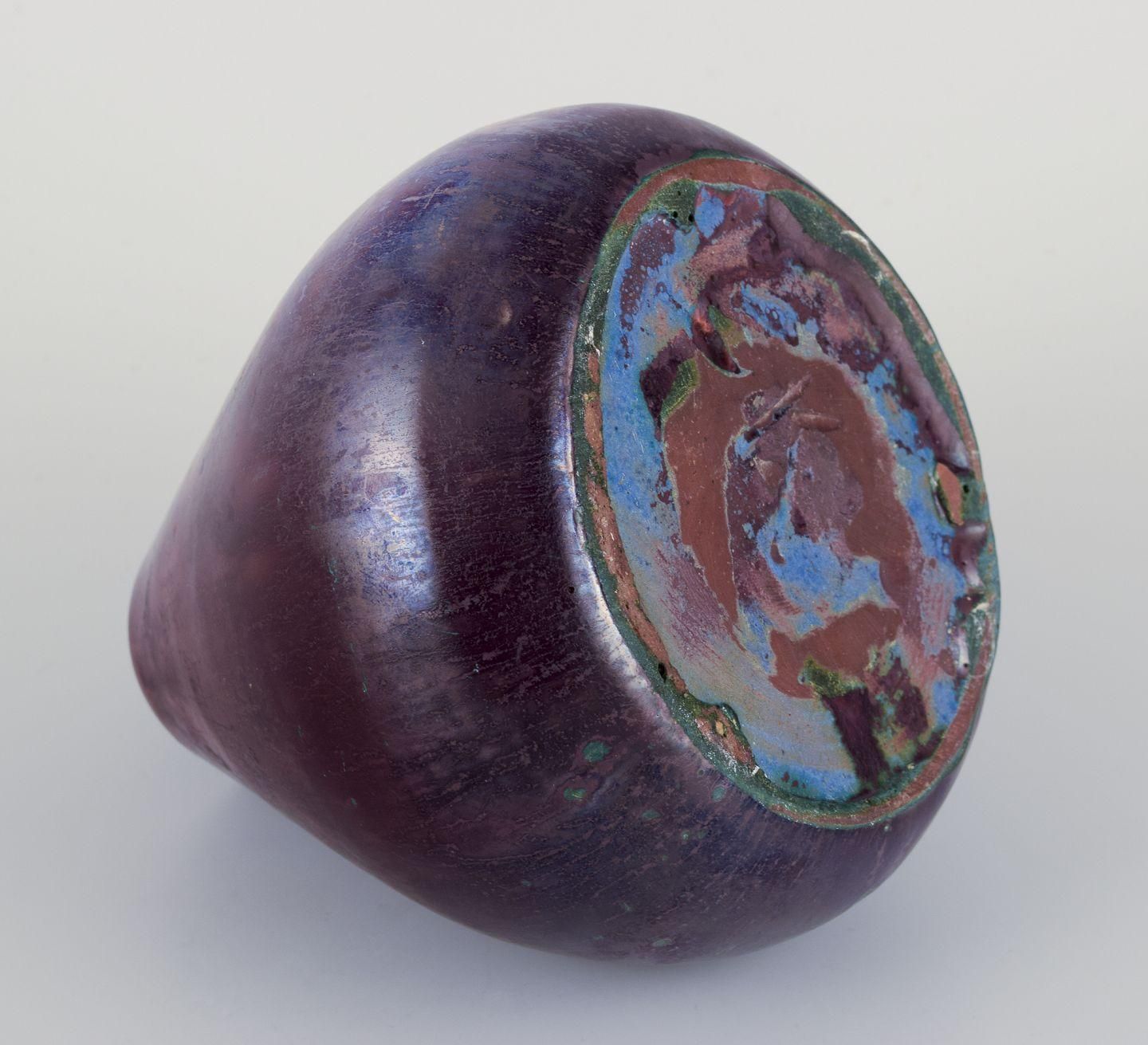 Søren Kongstrand, Danish Ceramicist. Unique Vase With Shiny Glaze. Ca. 1920 photo 181.0