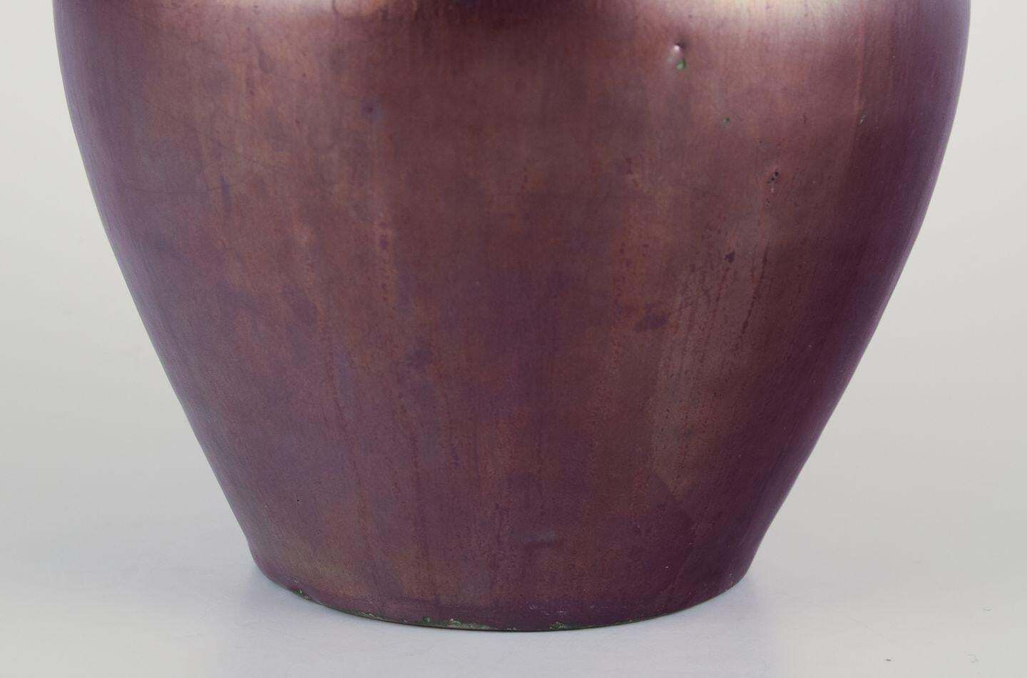 Søren Kongstrand (1872 1951) Danish Ceramicist. Unique Vase With Lustre Glaze. photo 236.0