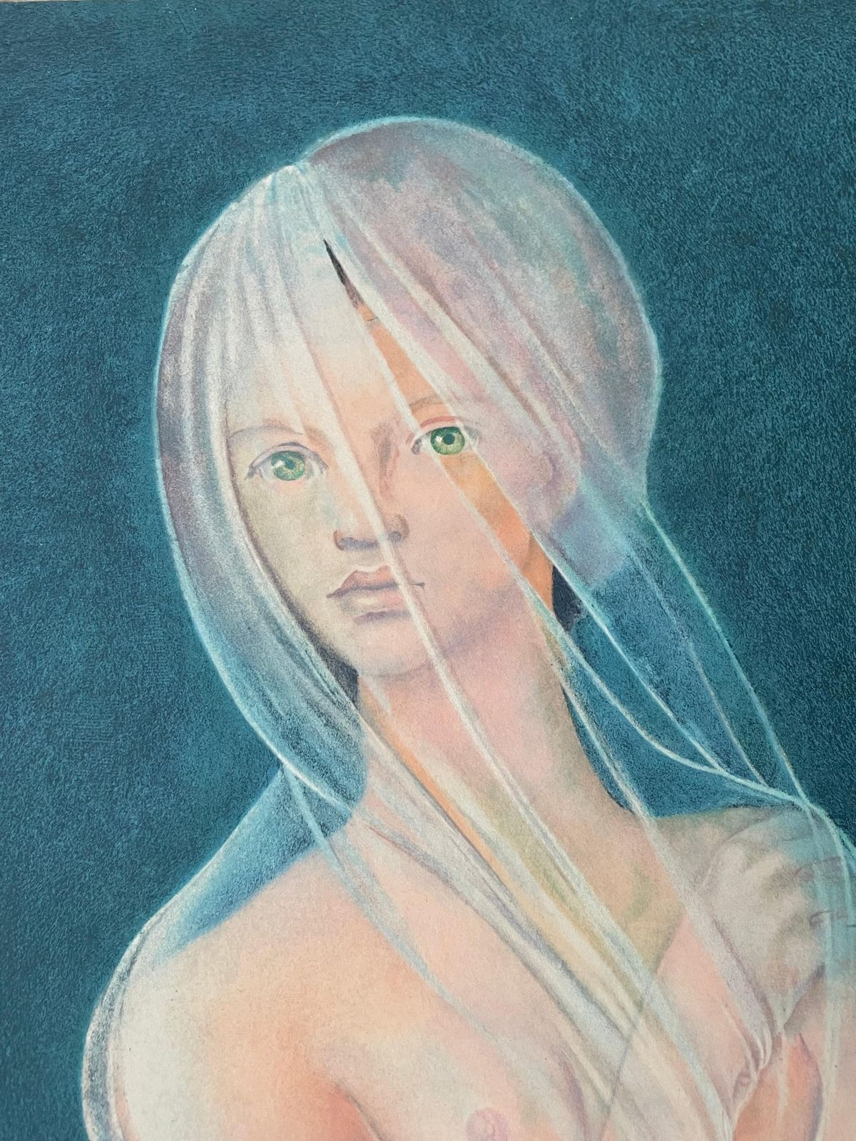 Leonor Finileonor Fini, Sphinx With Veil (Rare Lithograph On Japon Paper)circa 1970 photo Art