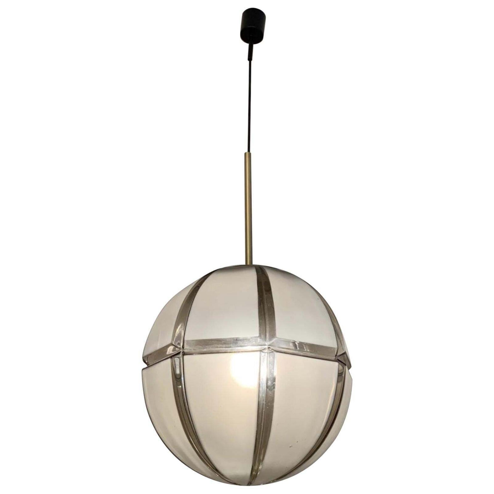 Structured Glass Pendant Lamp By Limburg