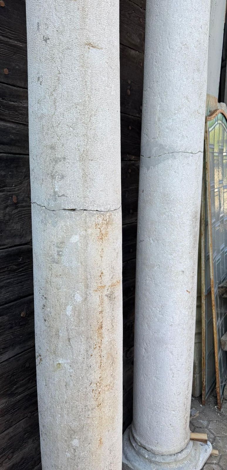 Pair Of Botticino Columns With Capitals And Base, Italy photo 3986.0
