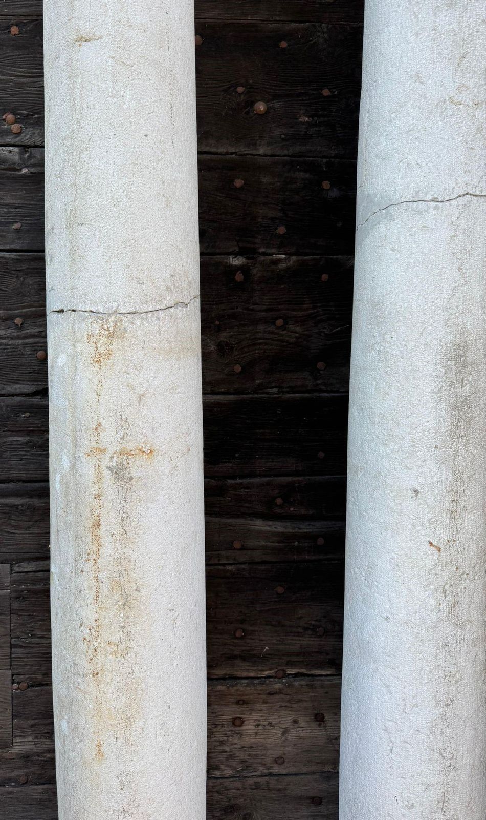 Pair Of Botticino Columns With Capitals And Base, Italy photo buy