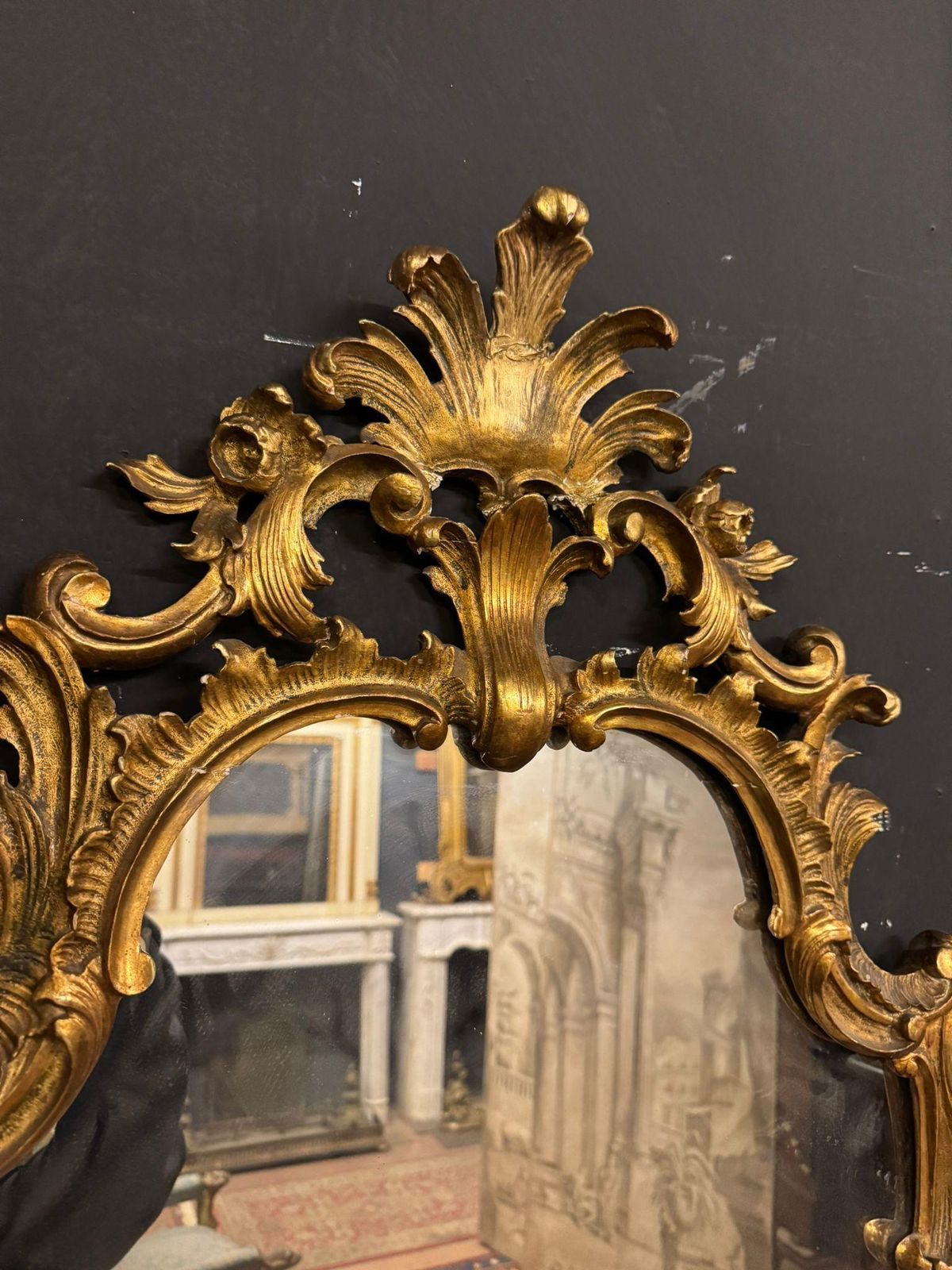 2426.0 Console With Mirror In Carved And Gilded Wood And Base Table, Italy photo