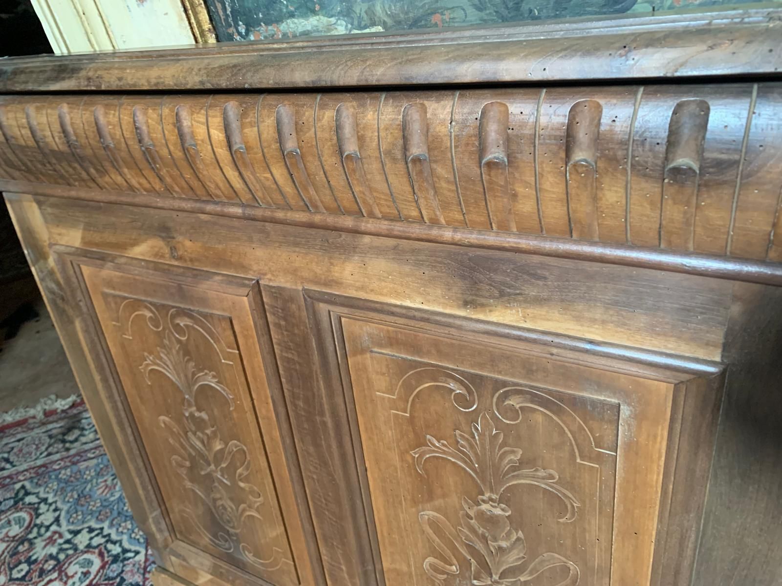 Liberty Boiserie In Walnut With Carved Panels And Three Double Doors (One Glass) photo Furniture