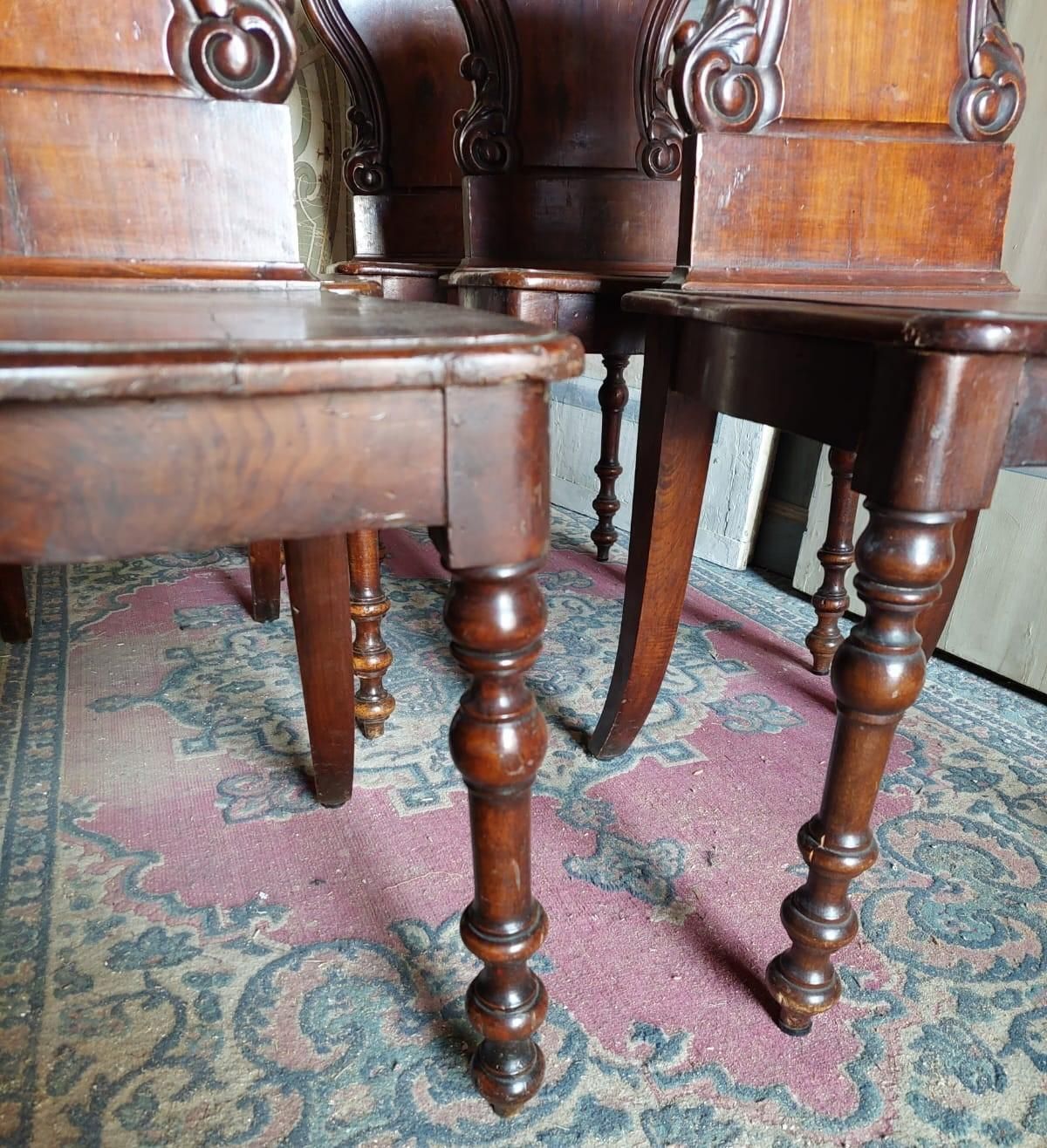 Set Of 6 Walnut Chairs, Richly Carved, Italy photo Furniture