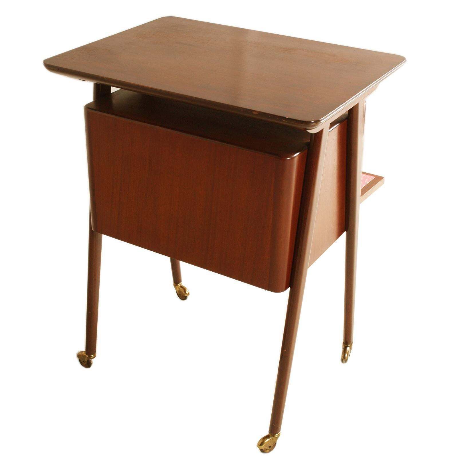 Mid Century Bar Cart By Mim Rome Attributed Ico Parisi In Teak photo 4007.0