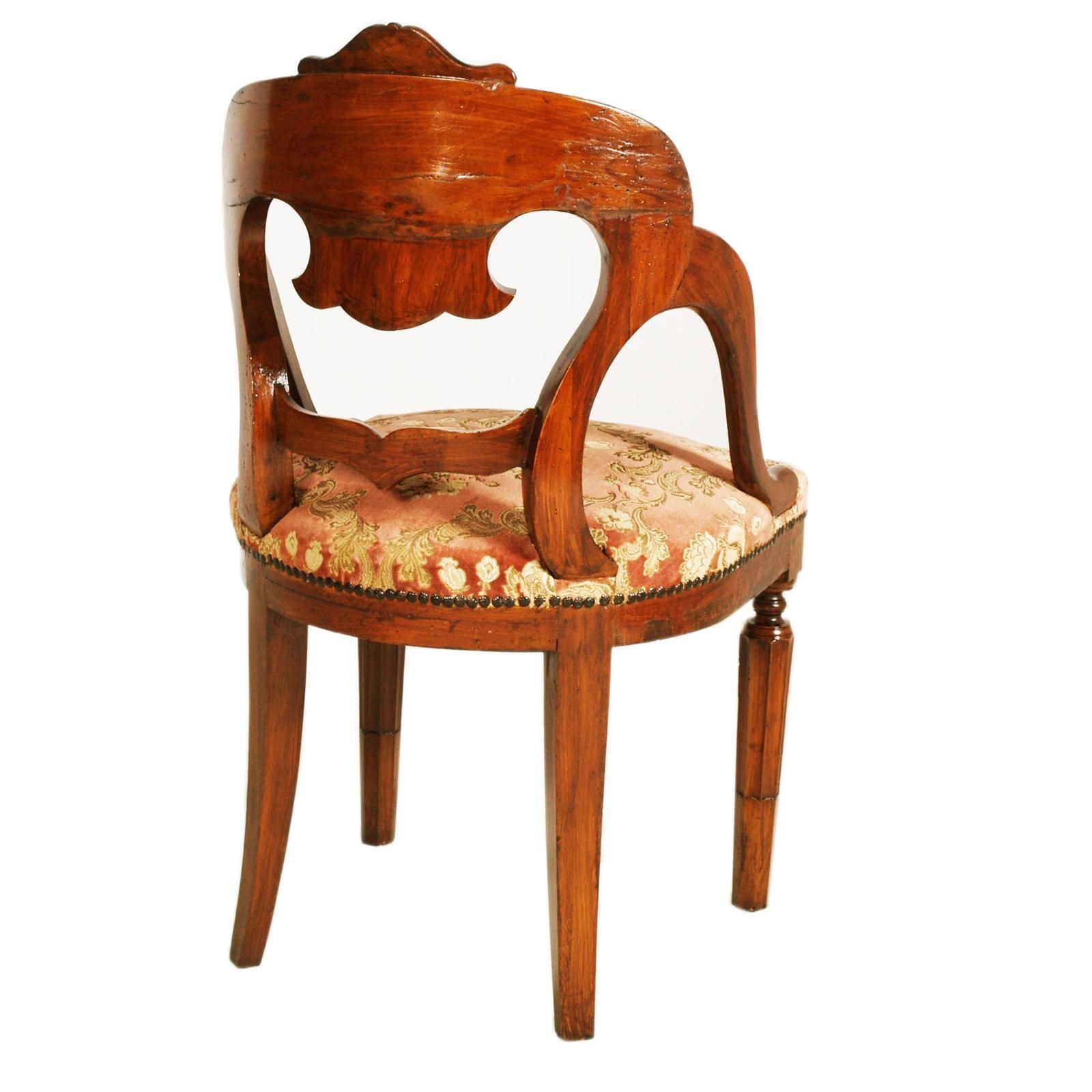 Bergere Louis XVI Armchair Seating By Testolini Freres In Carved Walnut photo 3654.0