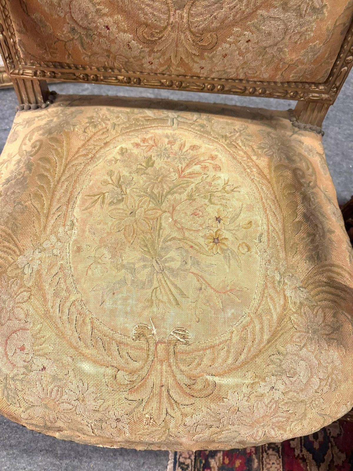 photo furniture Pair Of Louis XV Armchairs In Carved And Gilded Wood, France