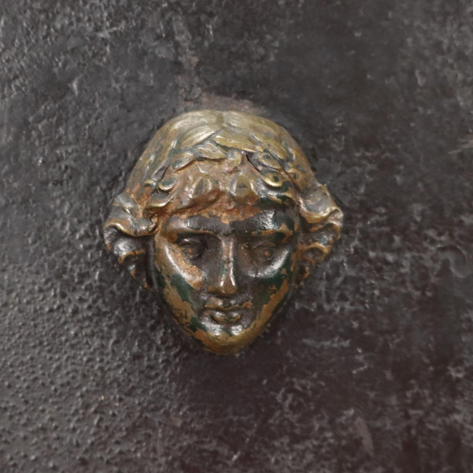 Iron And Wood Safe With Studs And Secret Lock, Italy photo vintage