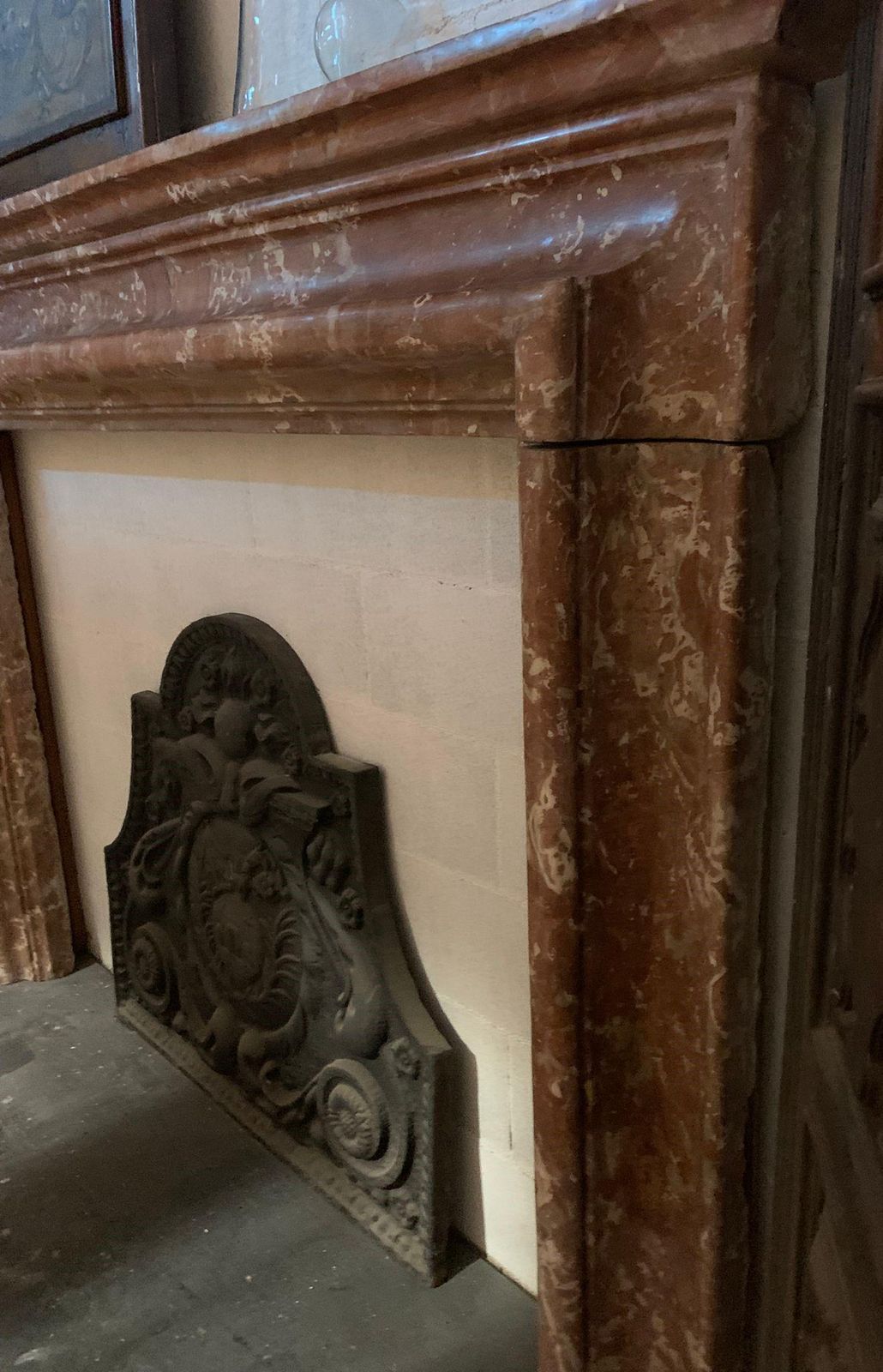 Salvator Rosa Fireplace In Rosso Francia Marble, Italy photo 7613.0