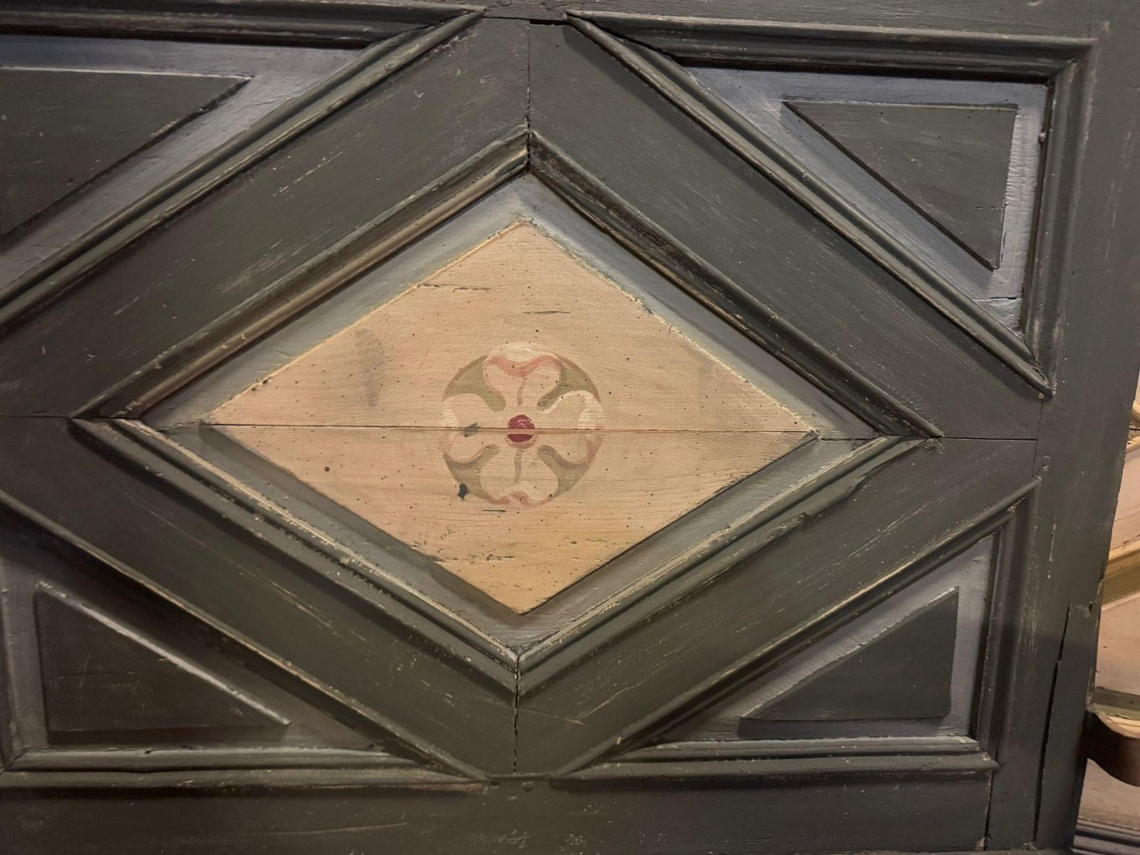 N.2 Single Leaf Doors Lacquered Wood, Not Identic Painted Dancing Angels, Taly photo 4530.0