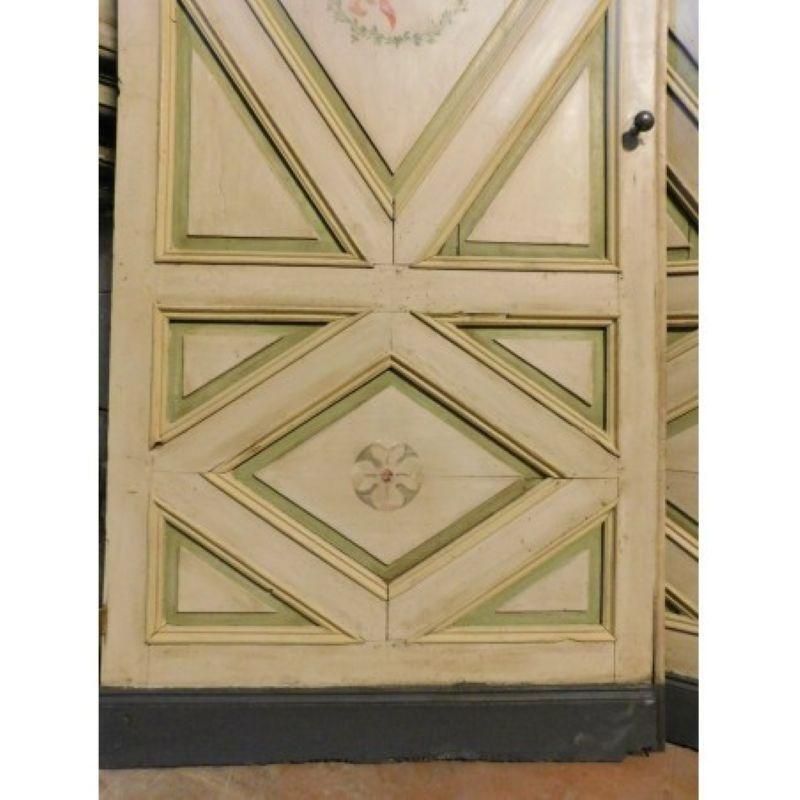 N.2 Single Leaf Doors Lacquered Wood, Not Identic Painted Dancing Angels, Taly photo buy
