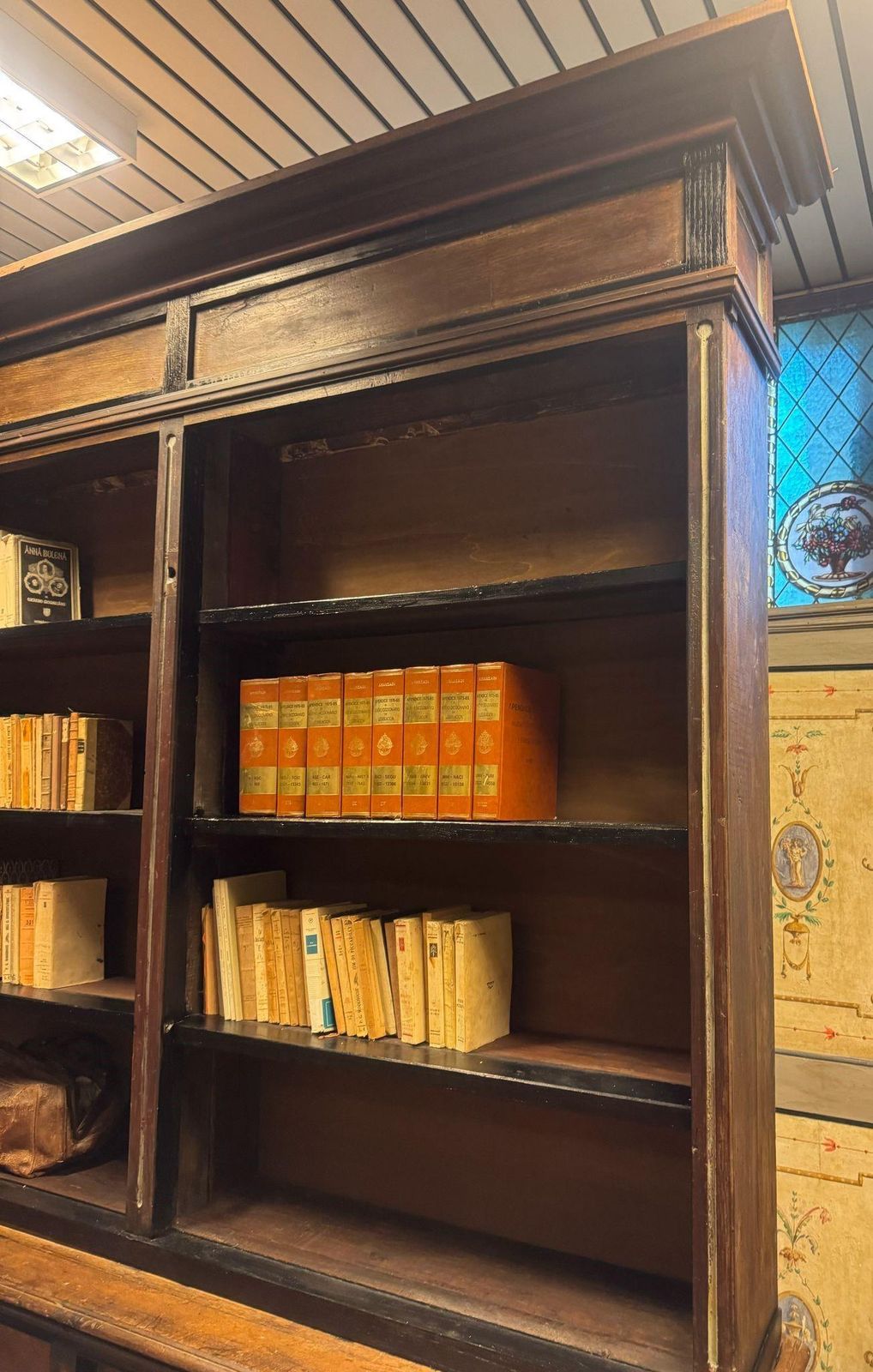 N. 3 Art Deco Bookcases, Similar To Each Other, Wood With Black Profiles, Italy photo for sale