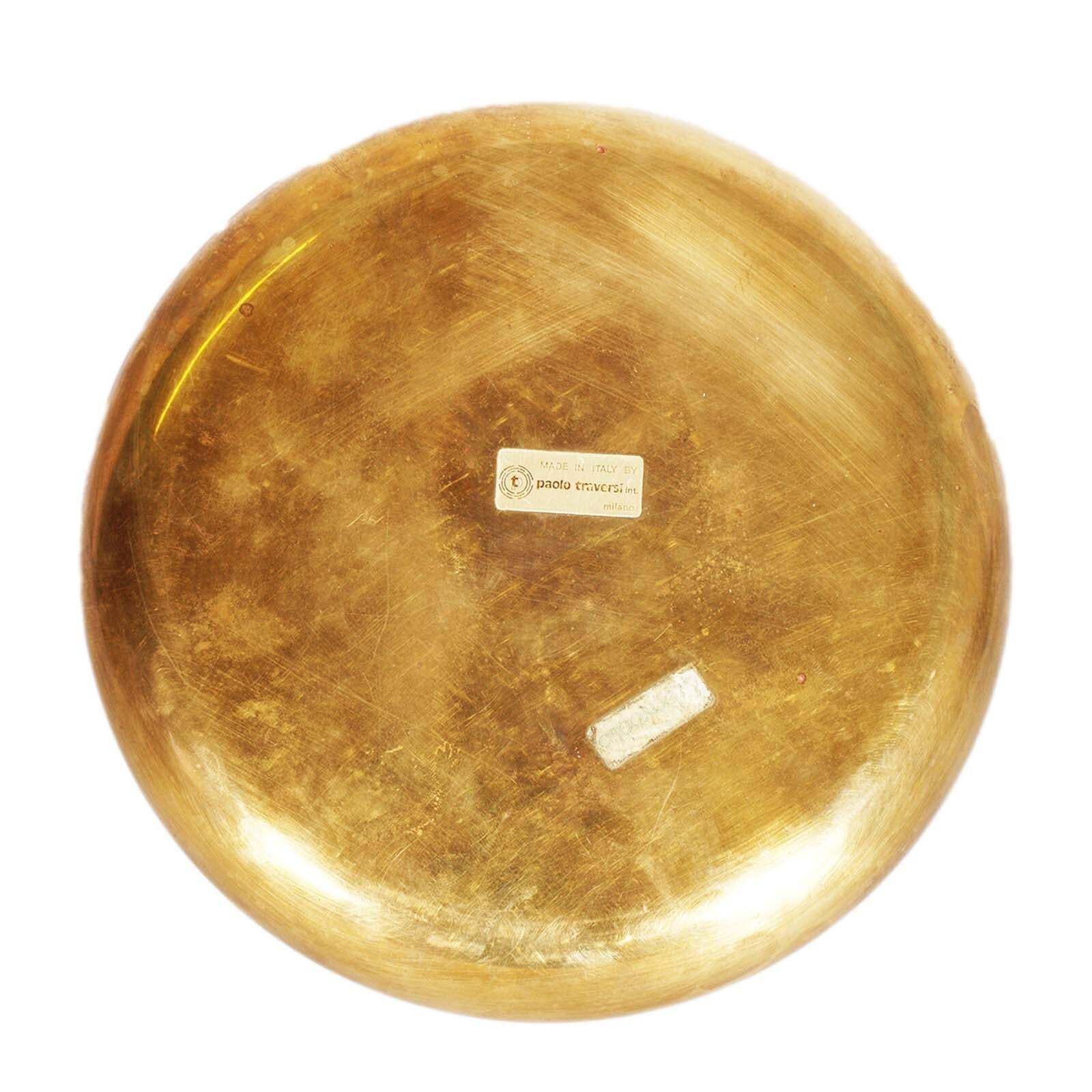 1970s Ashtray With Ceramic And Brass Lighter By Paolo Traversi , Working photo vinterior