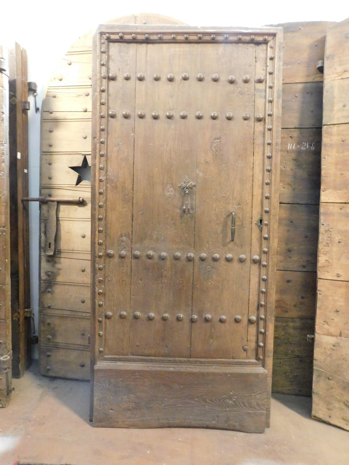 Single Leaf Nailed Entrance Main Door, In Chestnut Wood, Italy photo 5132.0