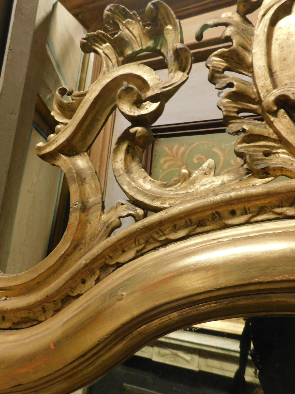 Richly Carved And Gilded Wooden Mirror, Italy photo buy