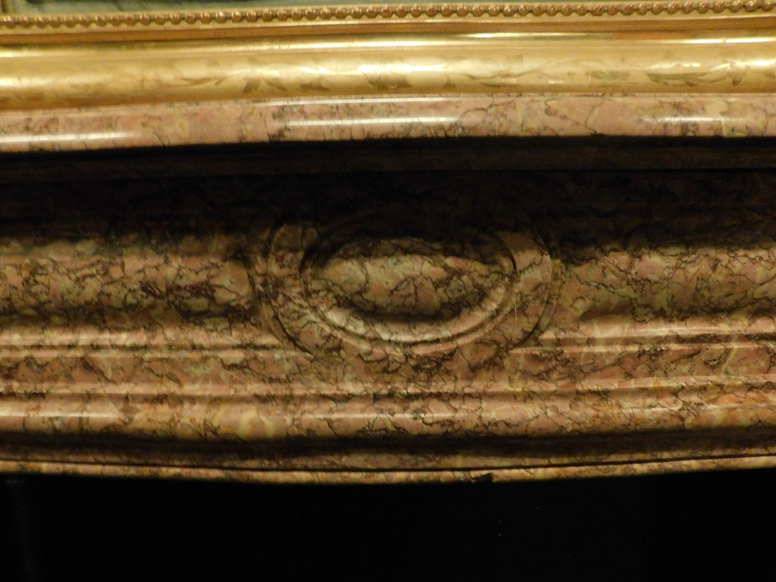 Fireplace Mantle In Red Breccia Pernice Marble, Italy photo vinterior