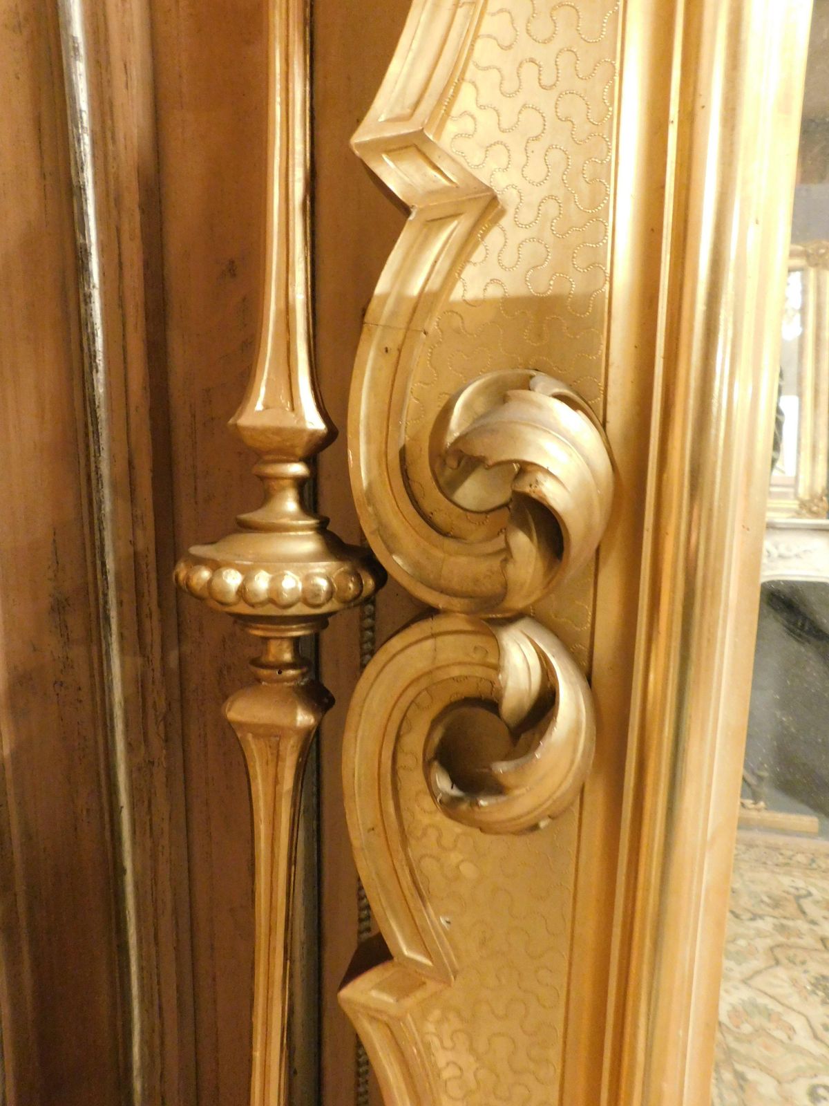 Home Decor Important And Big Richly Carved And Gilded Mirror With Sculpture, Italy photo