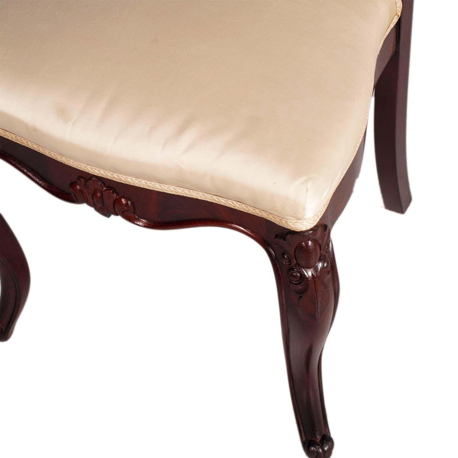 19th Century French Mahogany Table Empire Style With Louis Philippe Four Chairs photo for sale