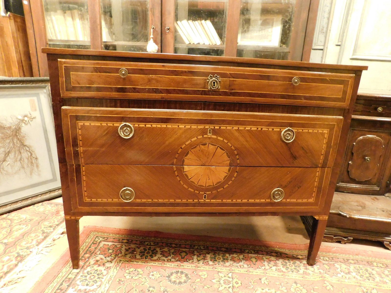 Louis XVI Chest Of Drawers, Veneered And Inlaid Chest Of Drawers, Italy photo furniture