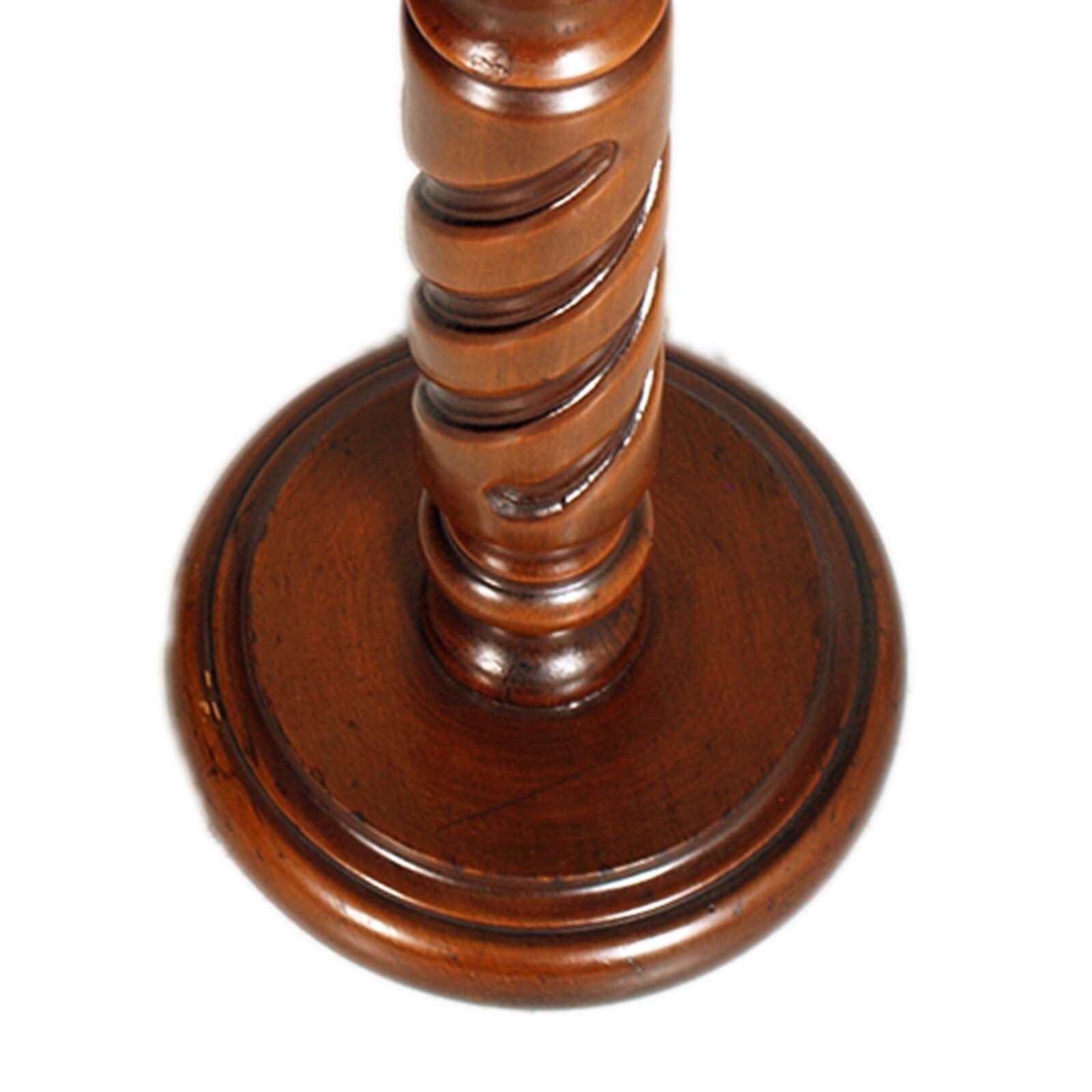 Twisted Walnut Column For Vase, Bust Holder Or Sculpture, 1940s, Gothic Style photo for sale