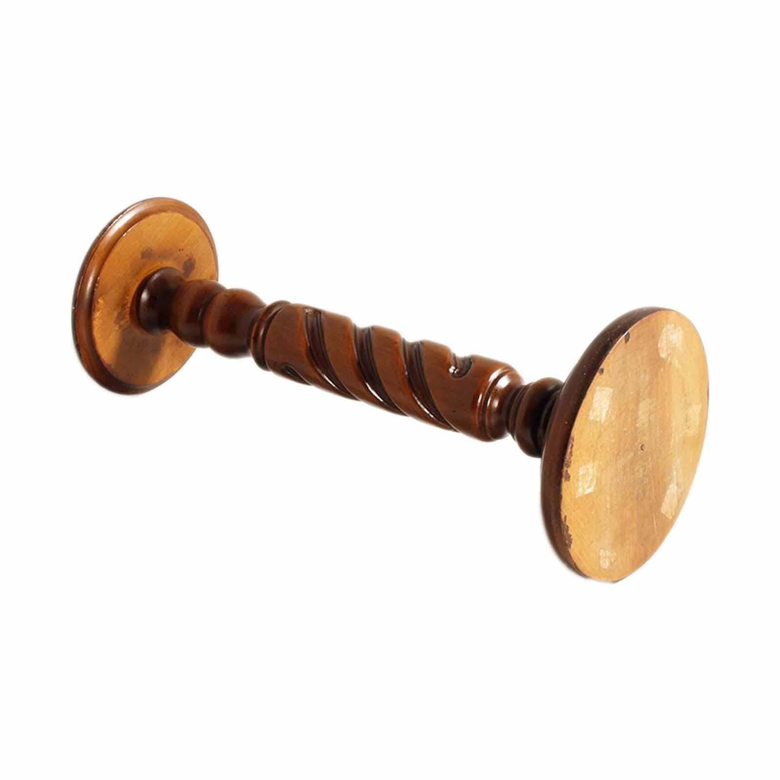 Twisted Walnut Column For Vase, Bust Holder Or Sculpture, 1940s, Gothic Style photo vinterior