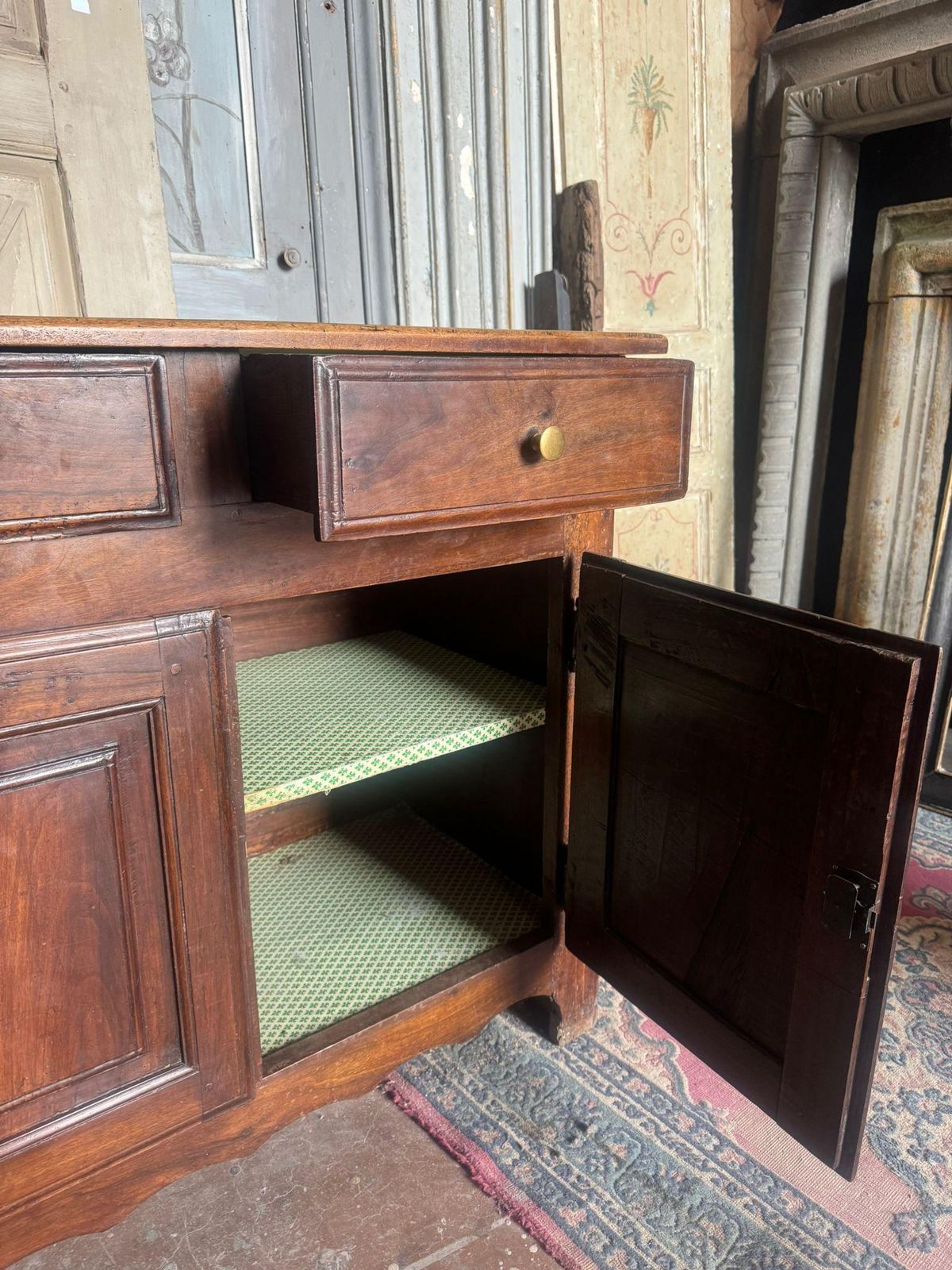 Credenzas, Sideboard, Wooden Cabinet With Two Doors And Two Drawers, Italy photo Furniture