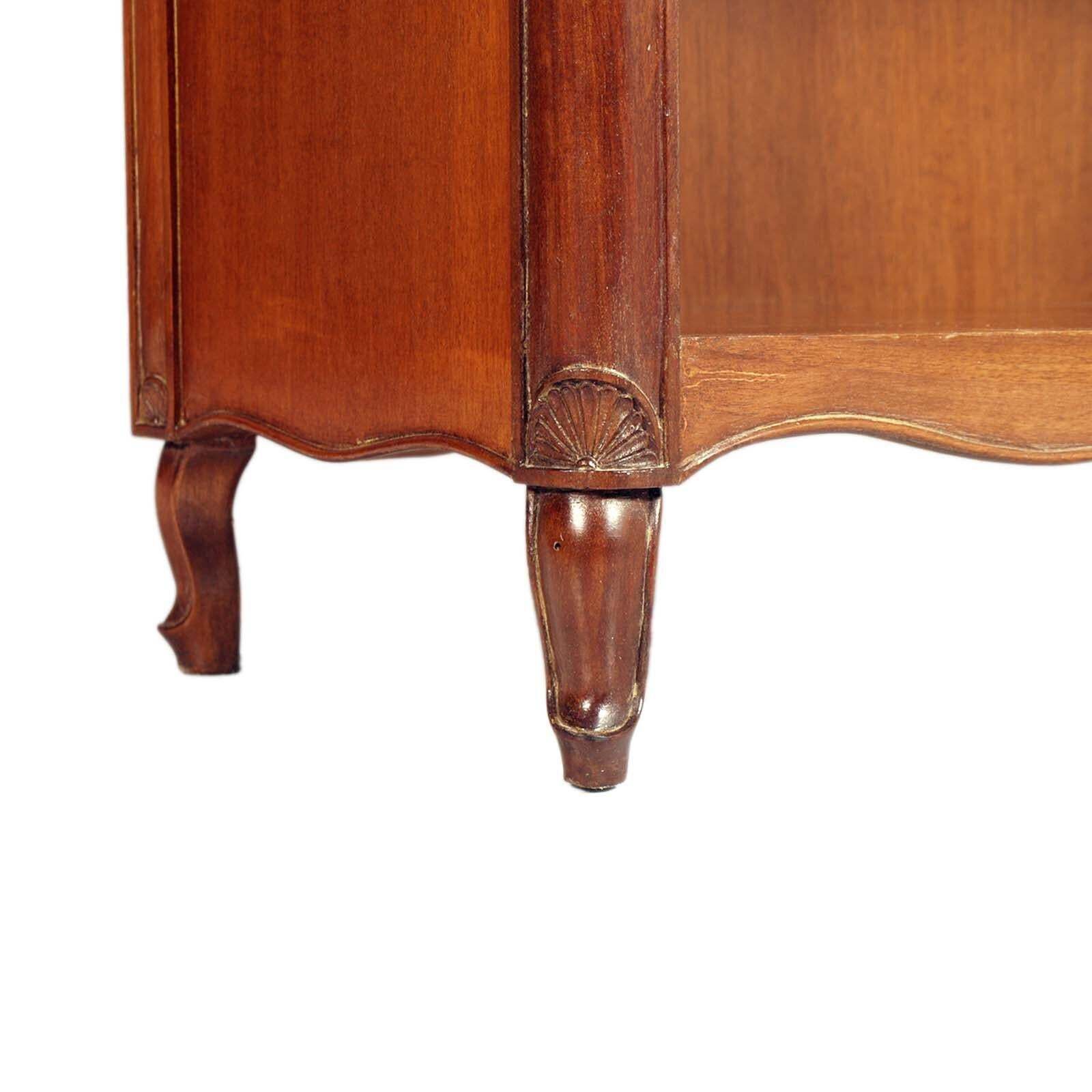 1930s Open Bookcase In Neoclassical Carved Valnut, By Bassano's Ebanistery photo for sale