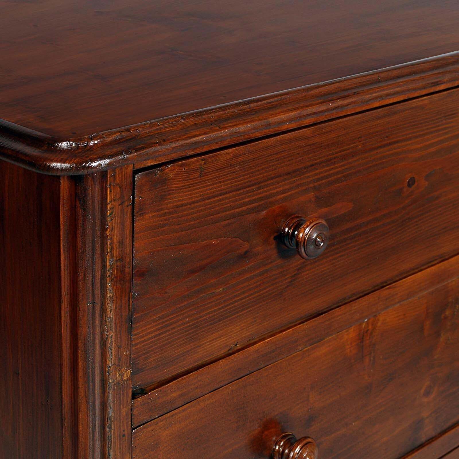 18th Century Original Venetian Country Dresser In Larch, Restored Wax Polished photo furniture