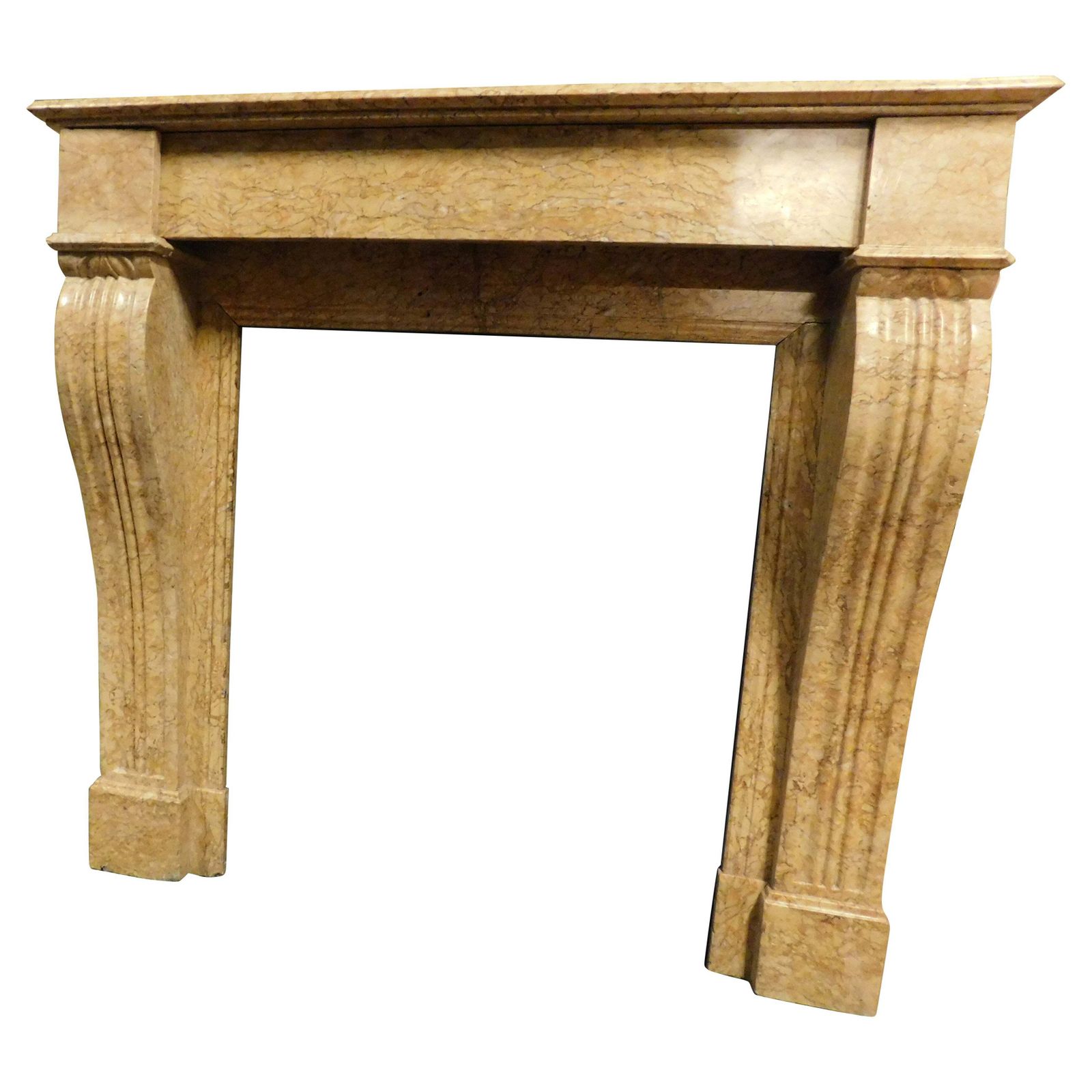 Mantle Fireplace In Yellow Marble Royal Of Verona, Italy