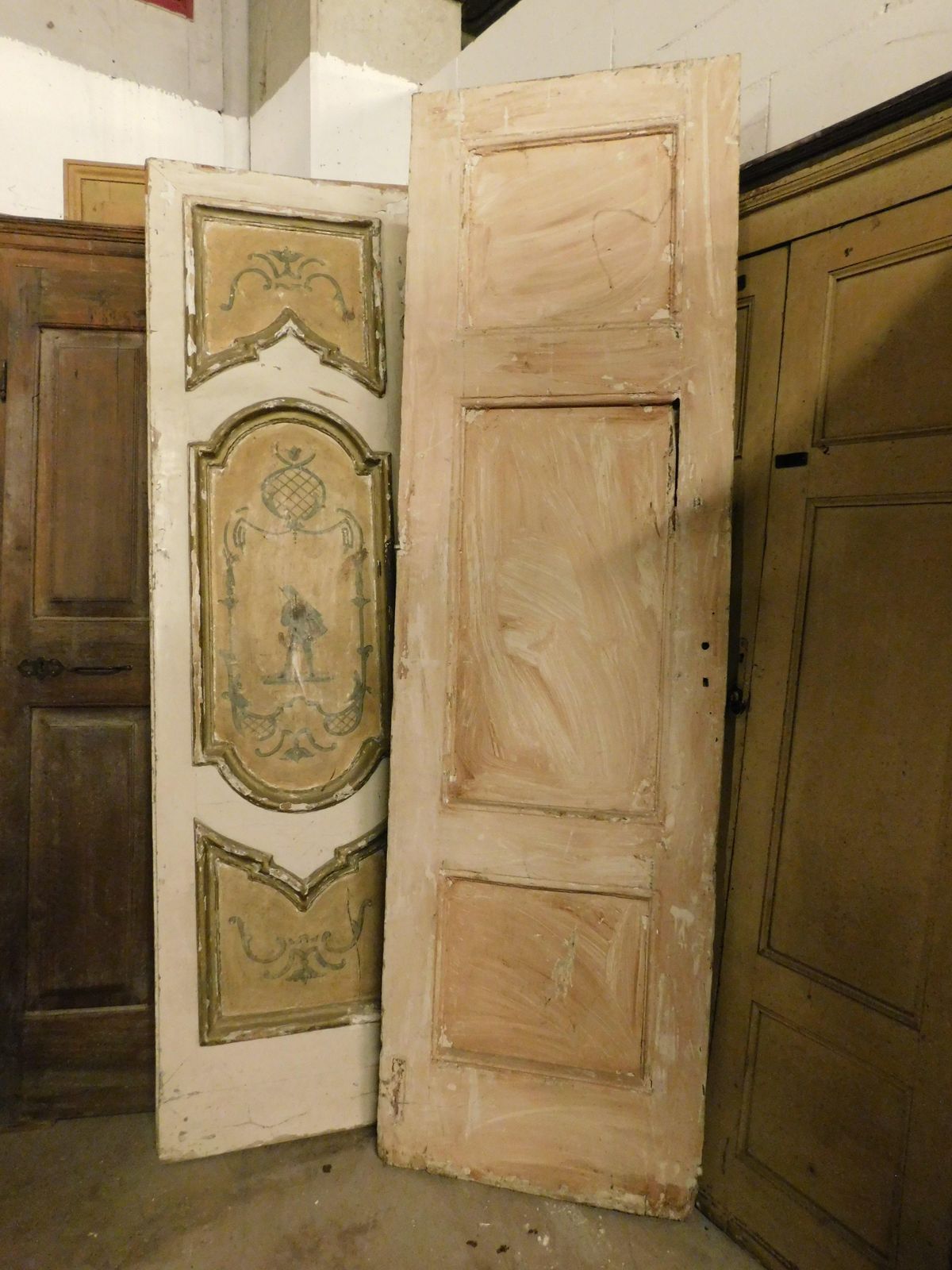 Double Leaf Door, Painted And Lacquered, From Naples, Italy photo 4247.0