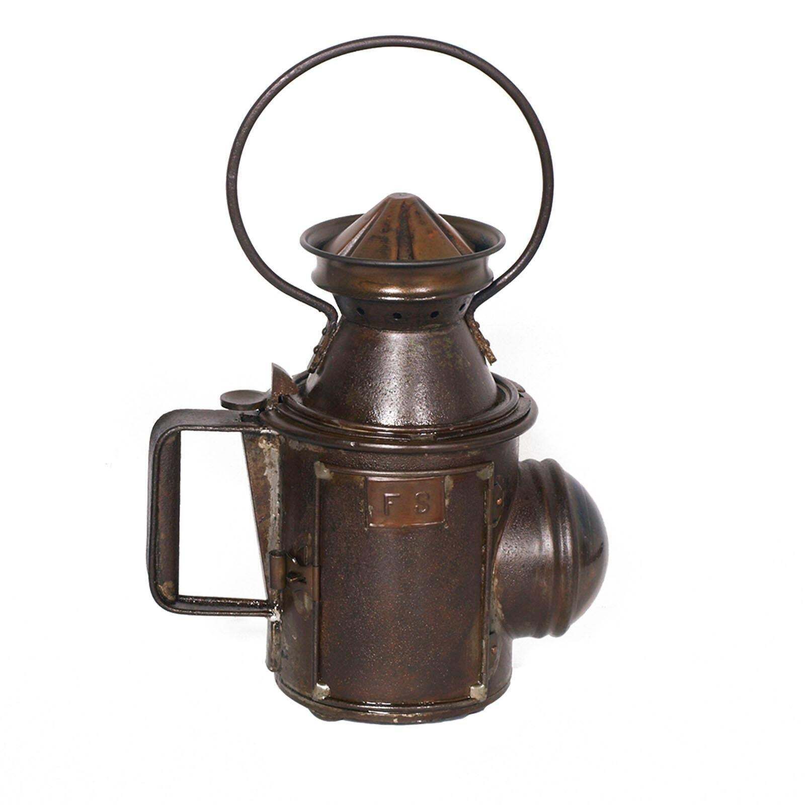 Antique Lantern Signaling Lamp, White Red Green, Italy Railway, Still Working photo furniture