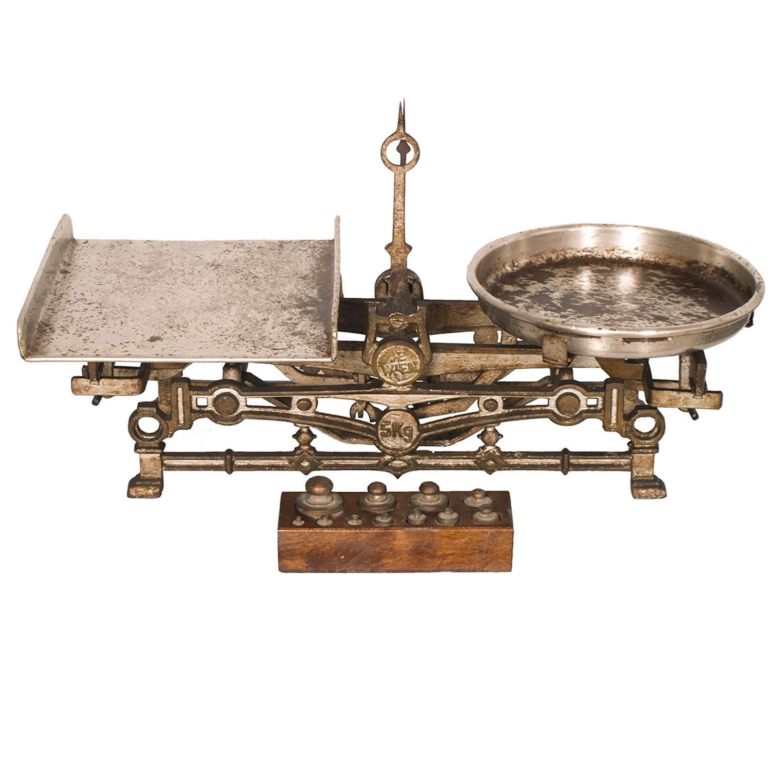19th Century, J. Florenz Wien Chrome Steel Austrian Balance, 11 Brass Weights photo buy
