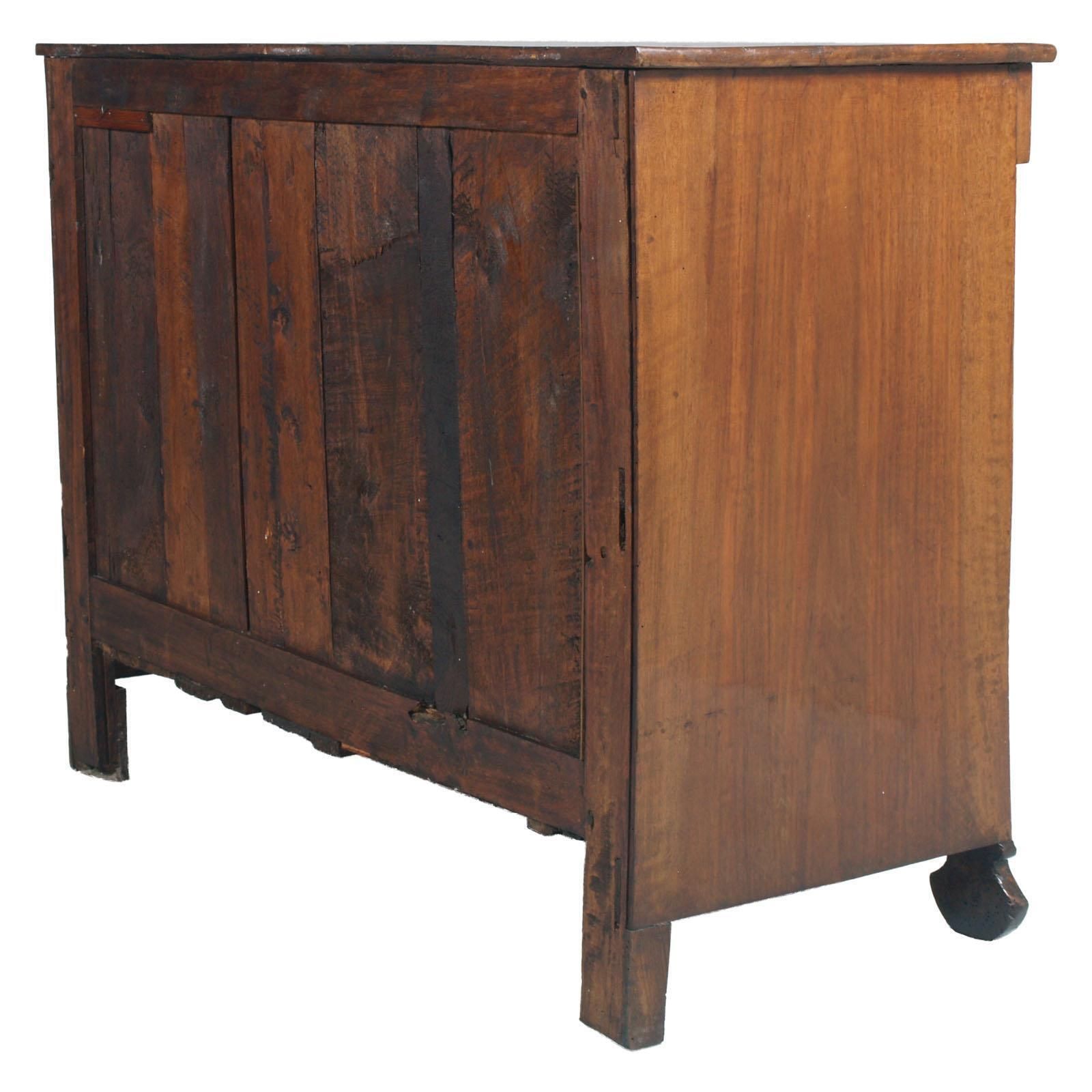 12894.0 17th Century Lombard Piedmont Area, Chest Of Drawers, Inlaid Walnut Wax Polished photo